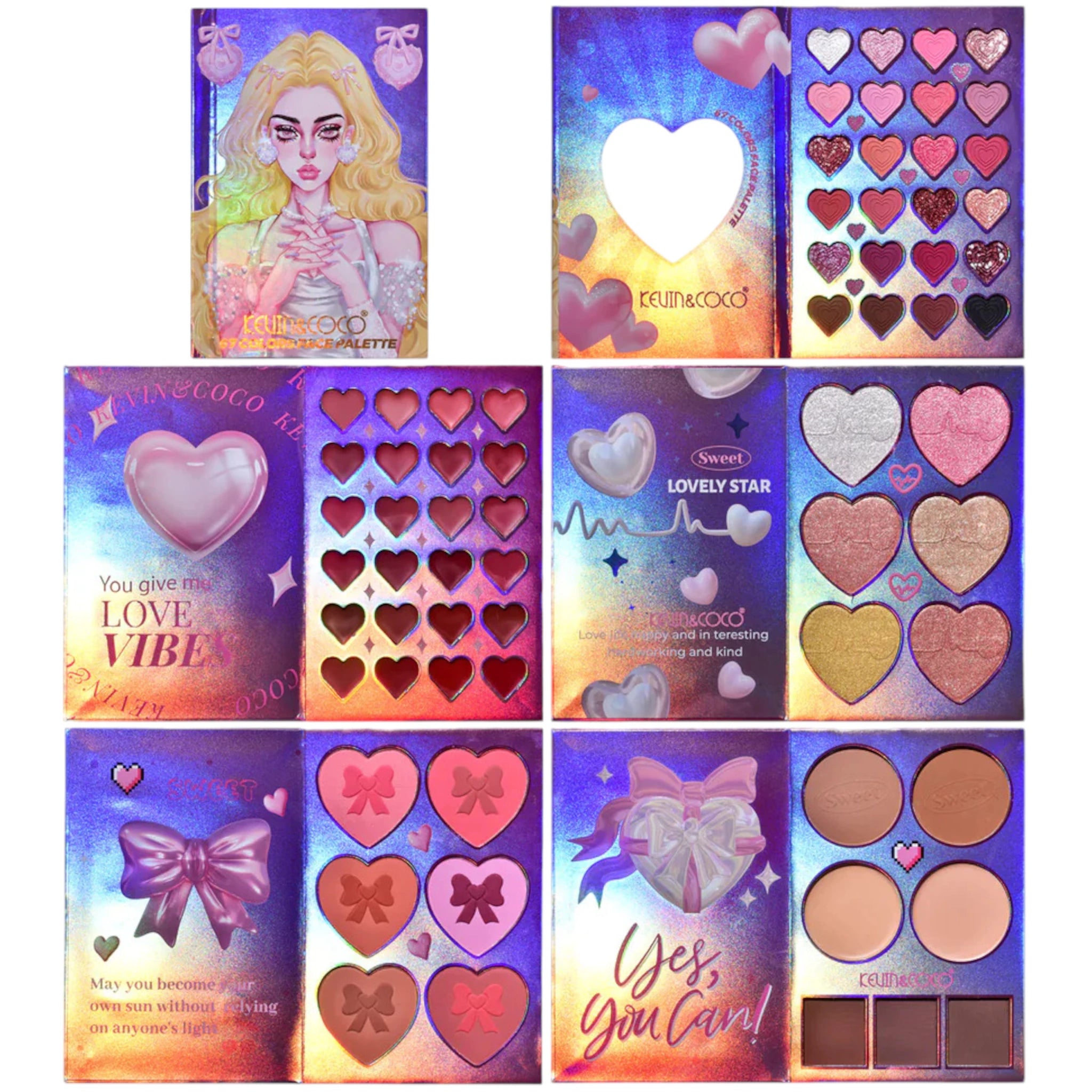 67 Colors Face Palette - Kevin & Coco | Wholesale Makeup