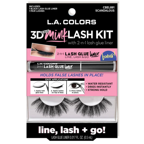 3D Faux Mink Lash Kit - L.A. Colors | Wholesale Makeup