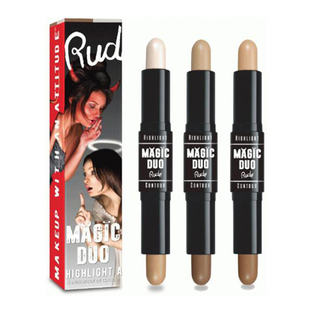 Magic Duo Highlight & Contour - Rude Cosmetics | Wholesale Makeup