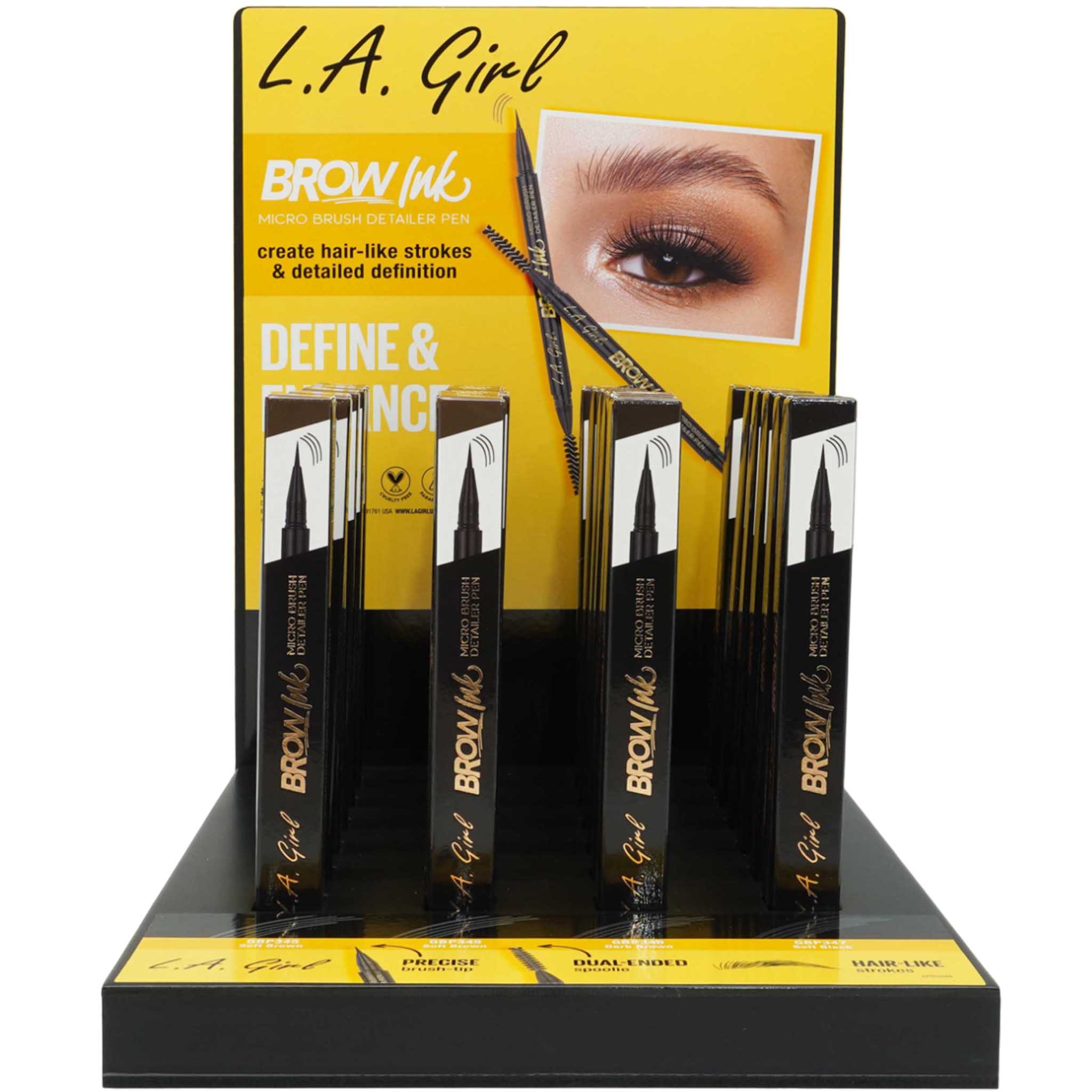 Brow Ink Micro Brush Detailer Pen L.A. Girl | Wholesale Makeup