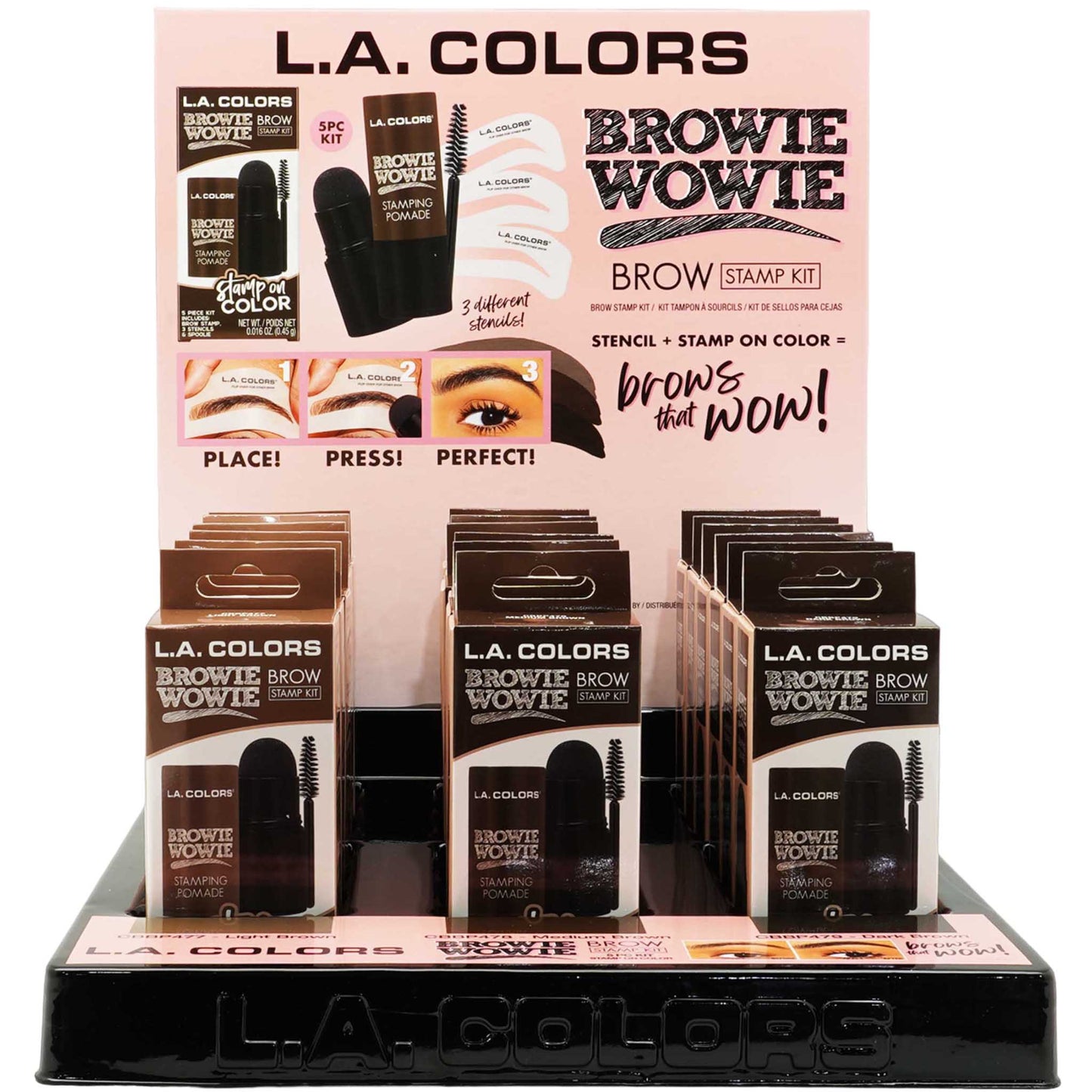 Brow Stamp Kit - L.A. Colors | Wholesale Makeup