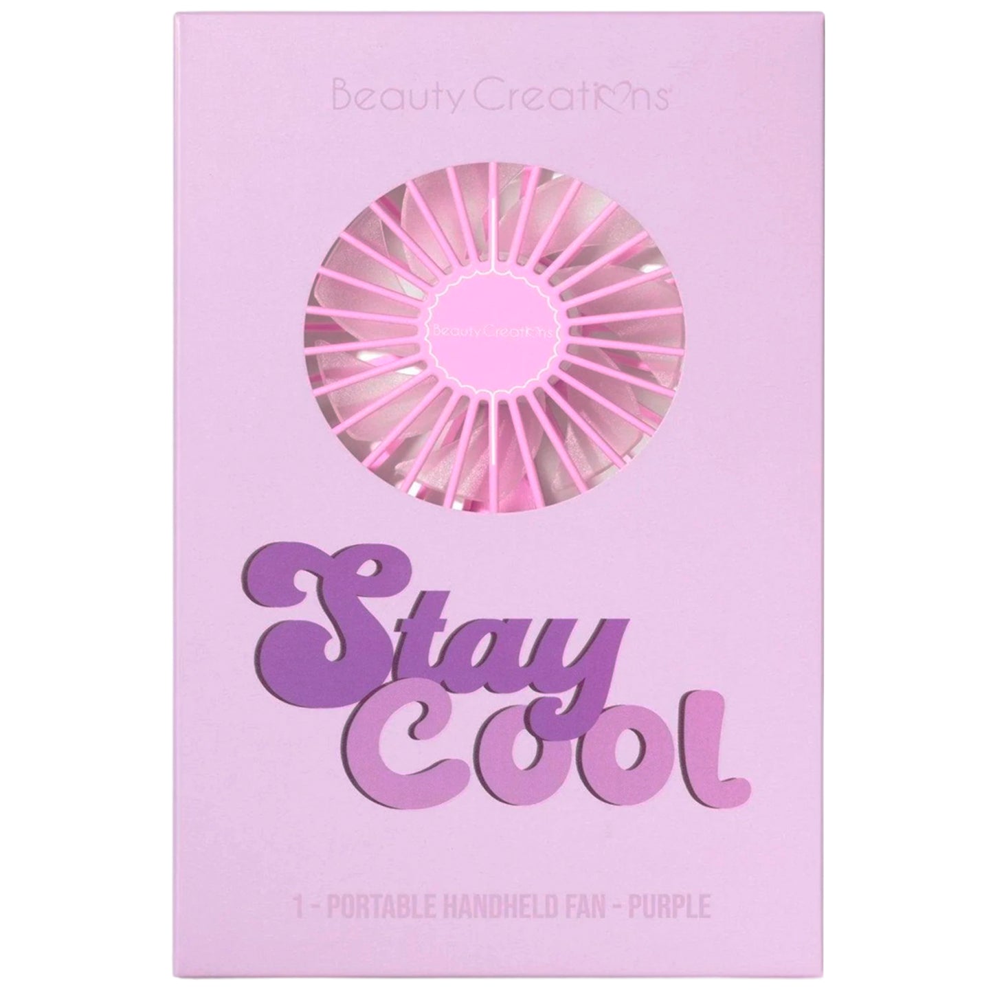 Stay Cool Mini Fan Purple - Beauty Creations | Wholesale Makeup