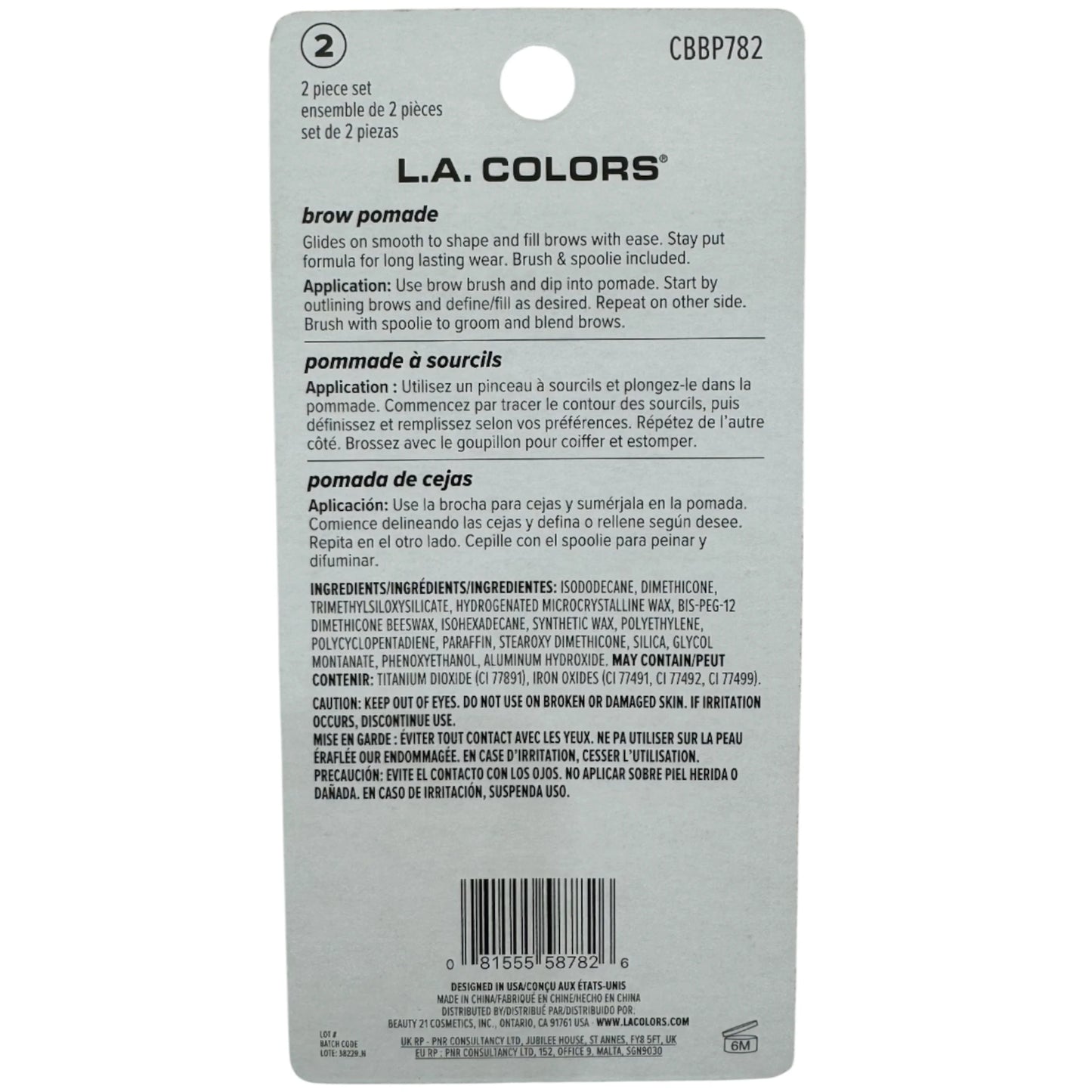 Brow Pomade - L.A. Colors | Wholesale Makeup