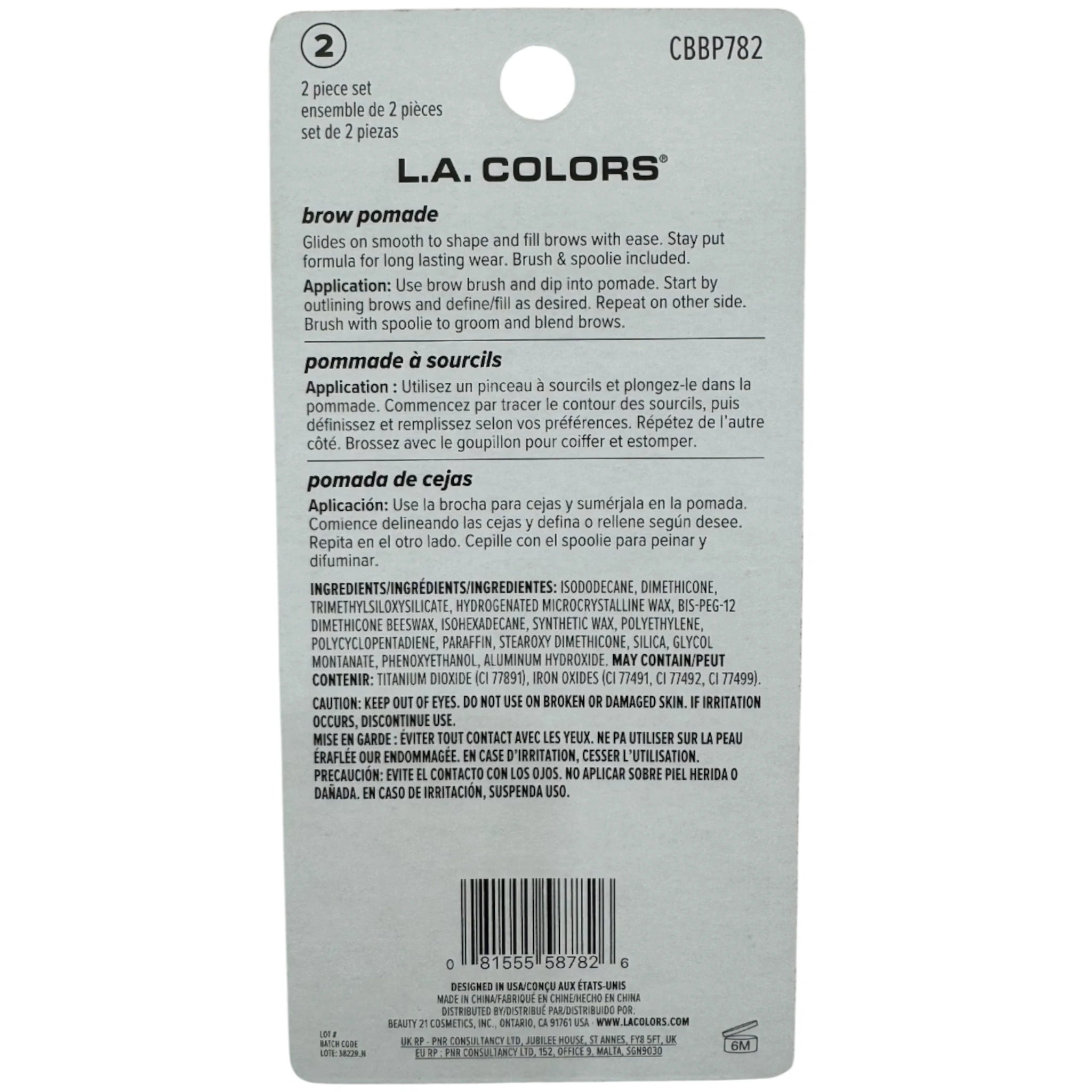 Brow Pomade - L.A. Colors | Wholesale Makeup