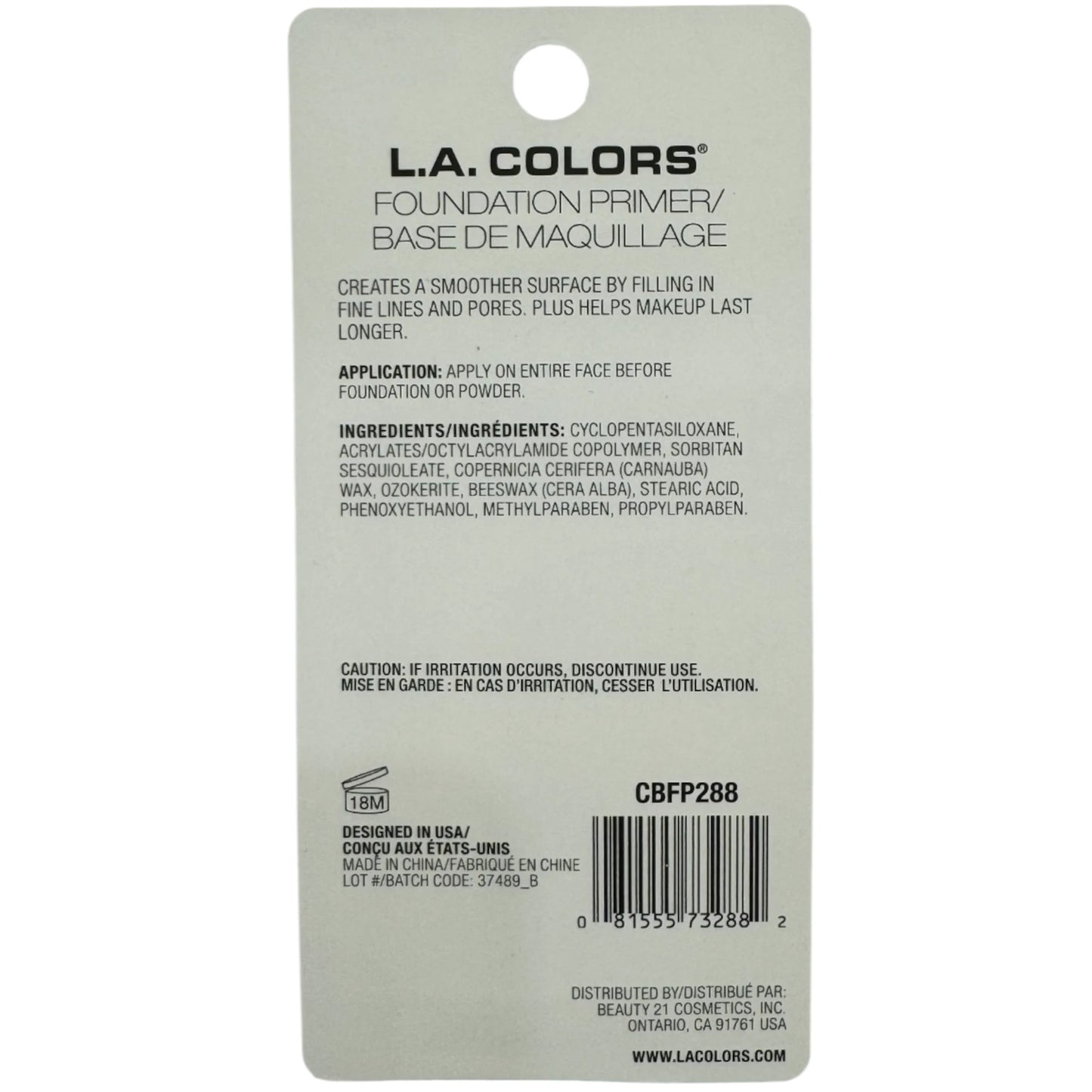 Face Primer Helps Smooth Skin - L.A. Colors | Wholesale Makeup