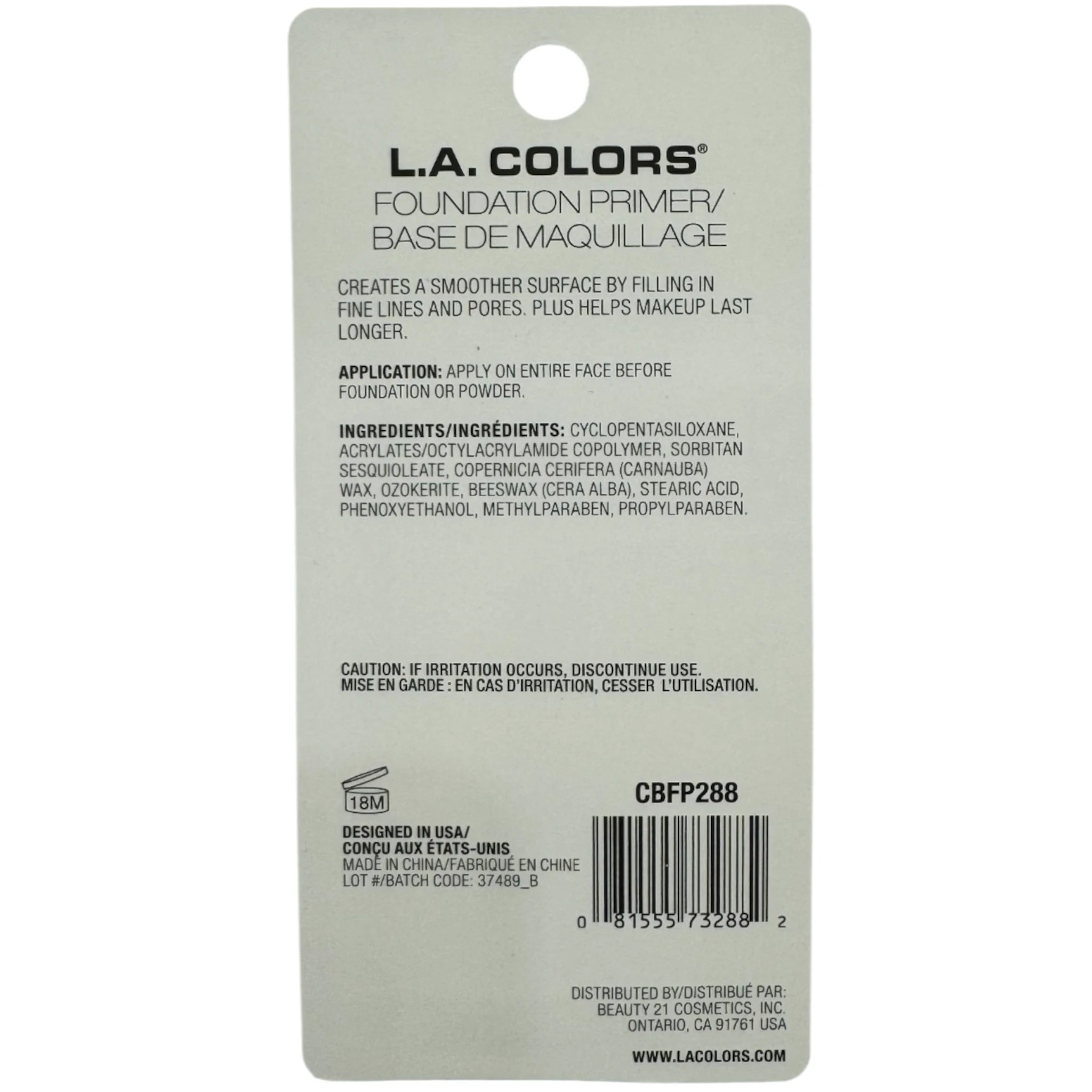 Face Primer Helps Smooth Skin - L.A. Colors | Wholesale Makeup