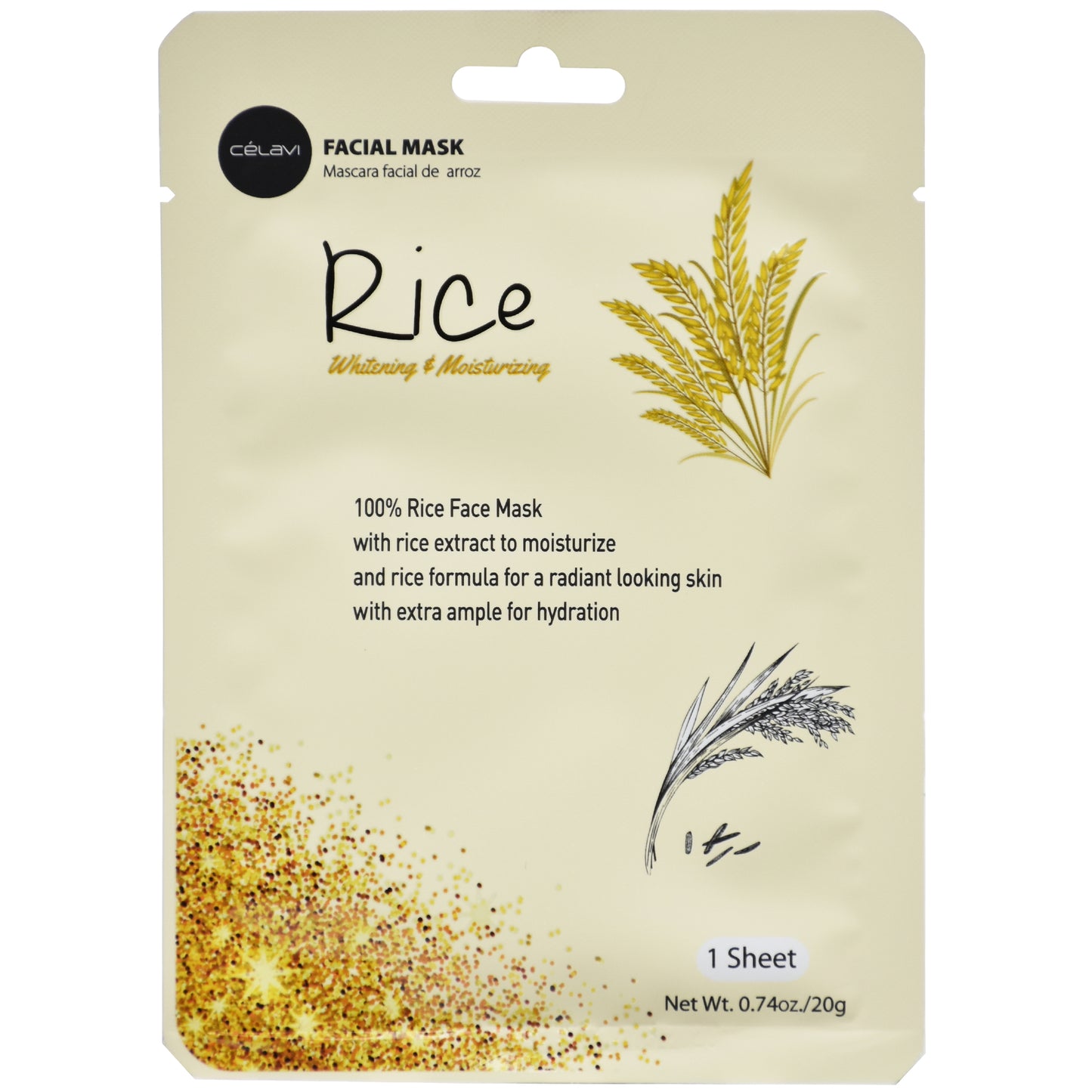 Rice Facial Mask - Celavi | Wholesale Makeup