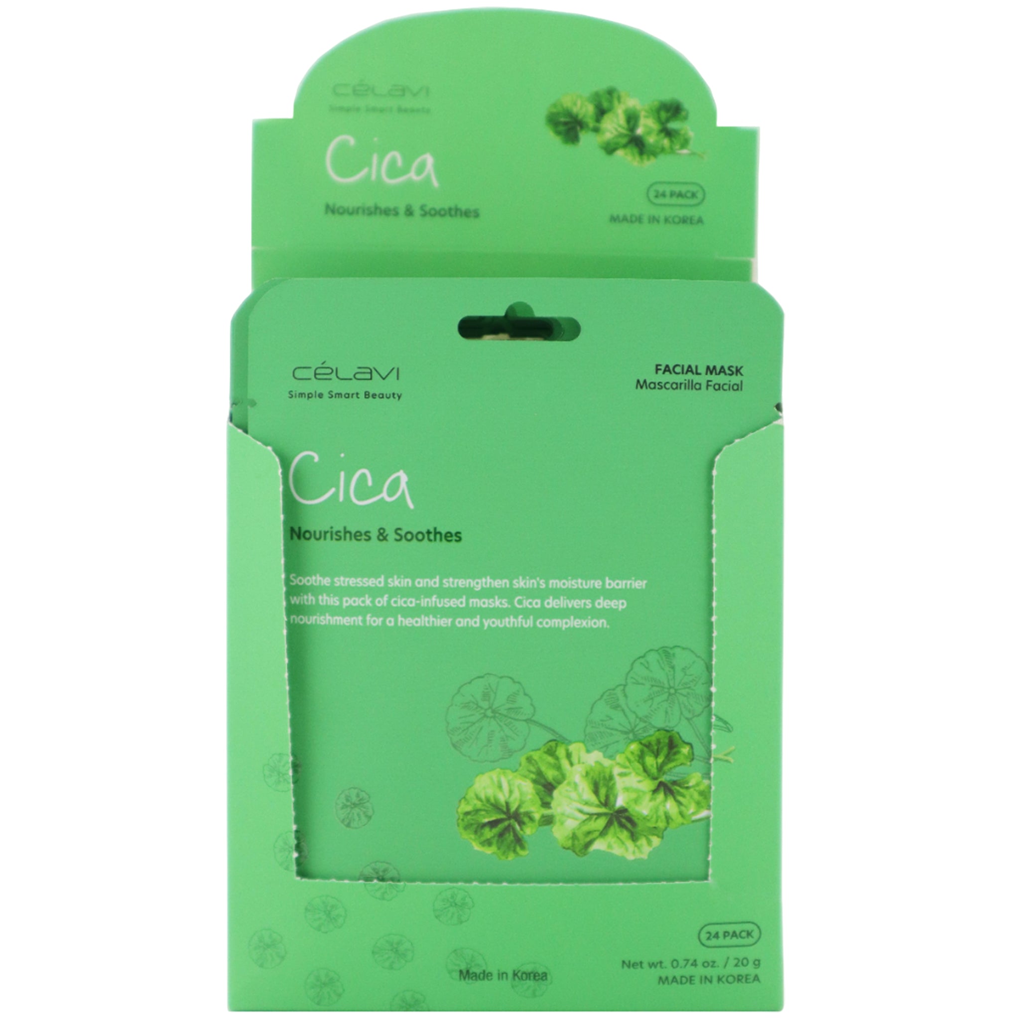 Cica Facial Mask - Celavi | Wholesale Makeup