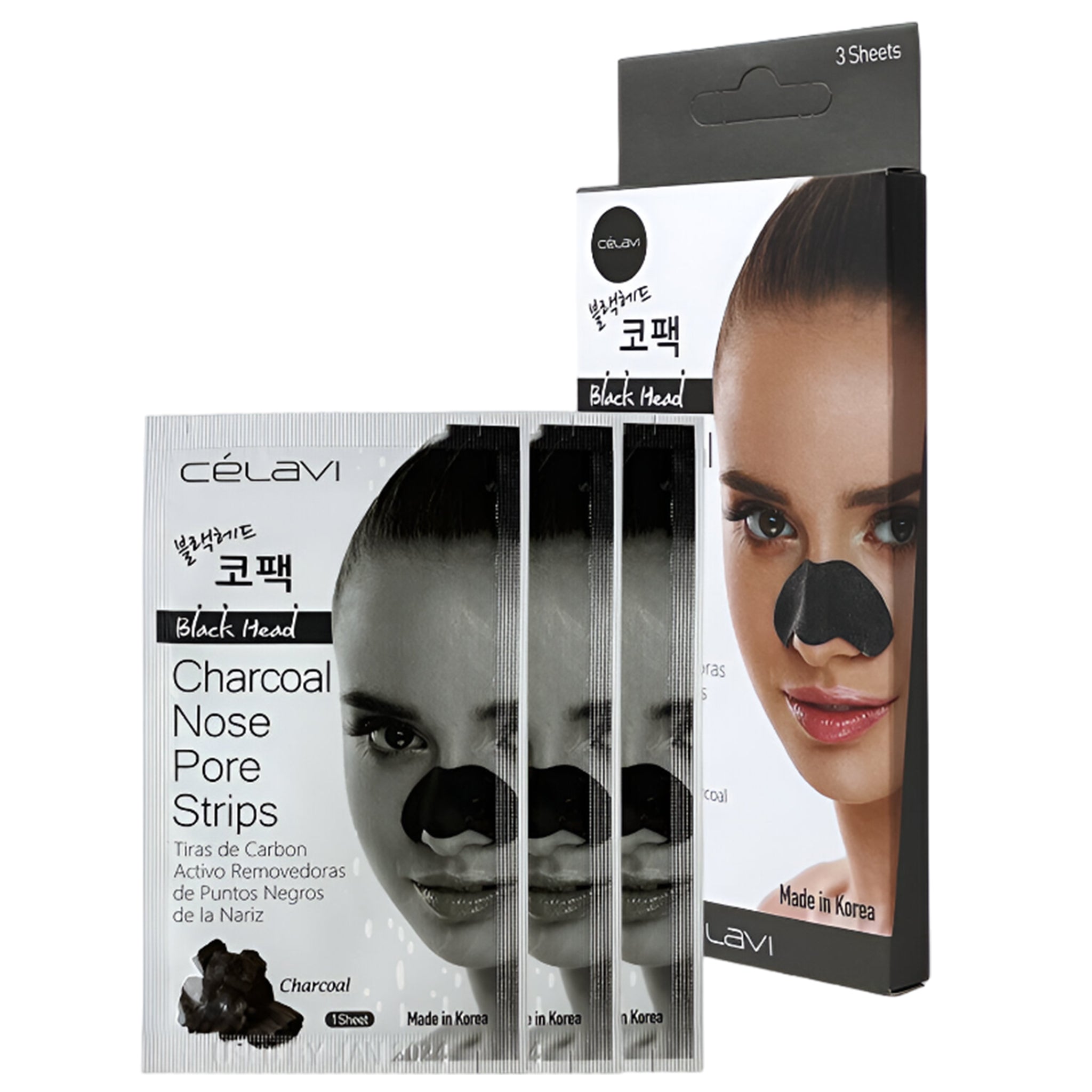 Charcoal Nose Pore Strips - Celavi | Wholesale Makeup