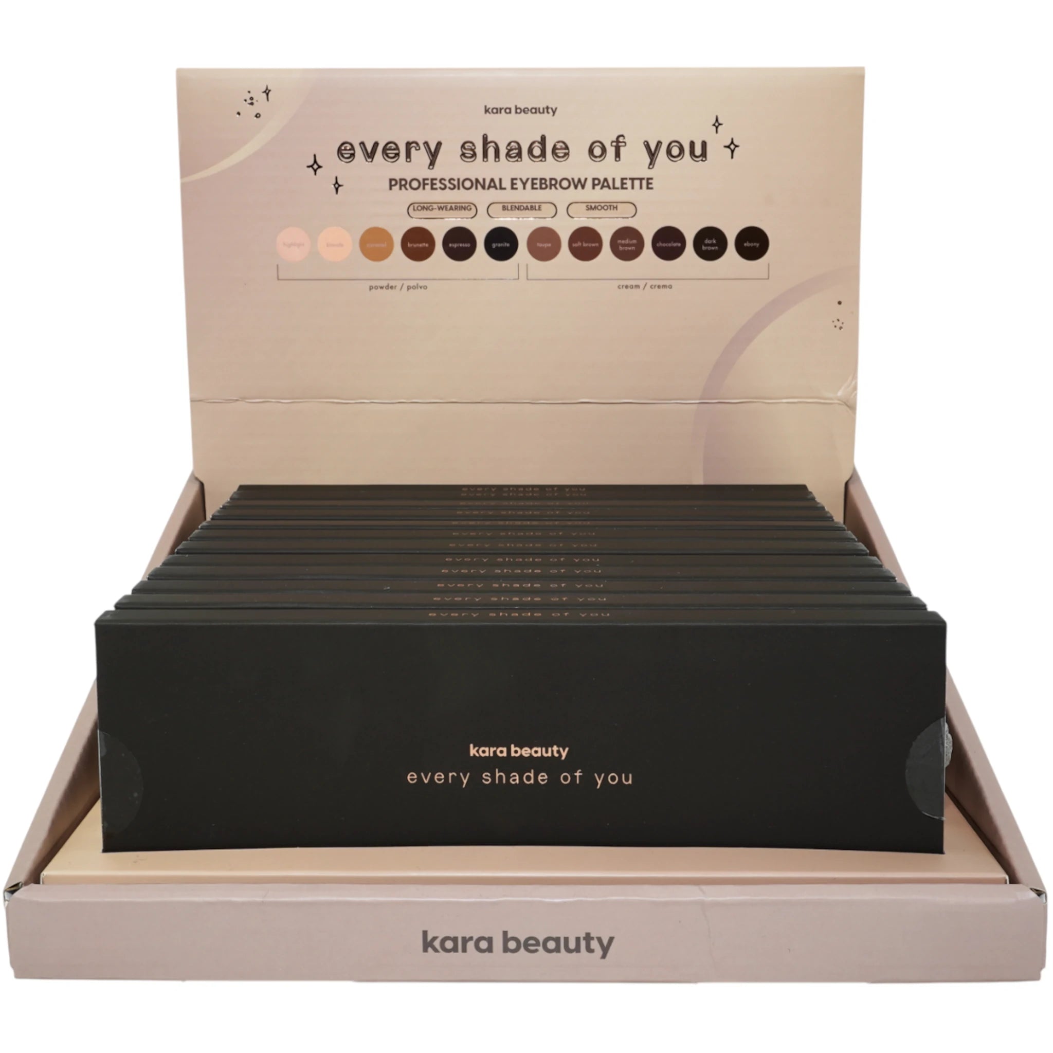Every Shade Of You Eyebrow Palette Kara Beauty | Wholesale Makeup