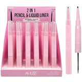 2 in 1 Pencil & Liquid Eyeliner - Amuse | Wholesale Makeup