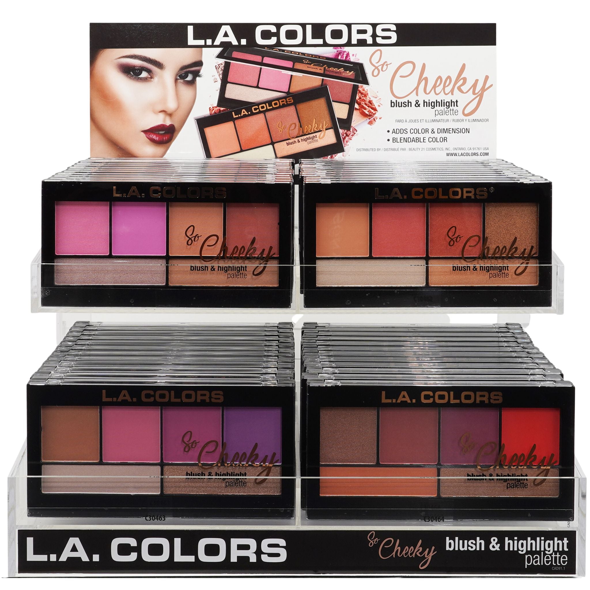So Cheeky Blush & Highlighter - L.A. Colors | Wholesale Makeup 
