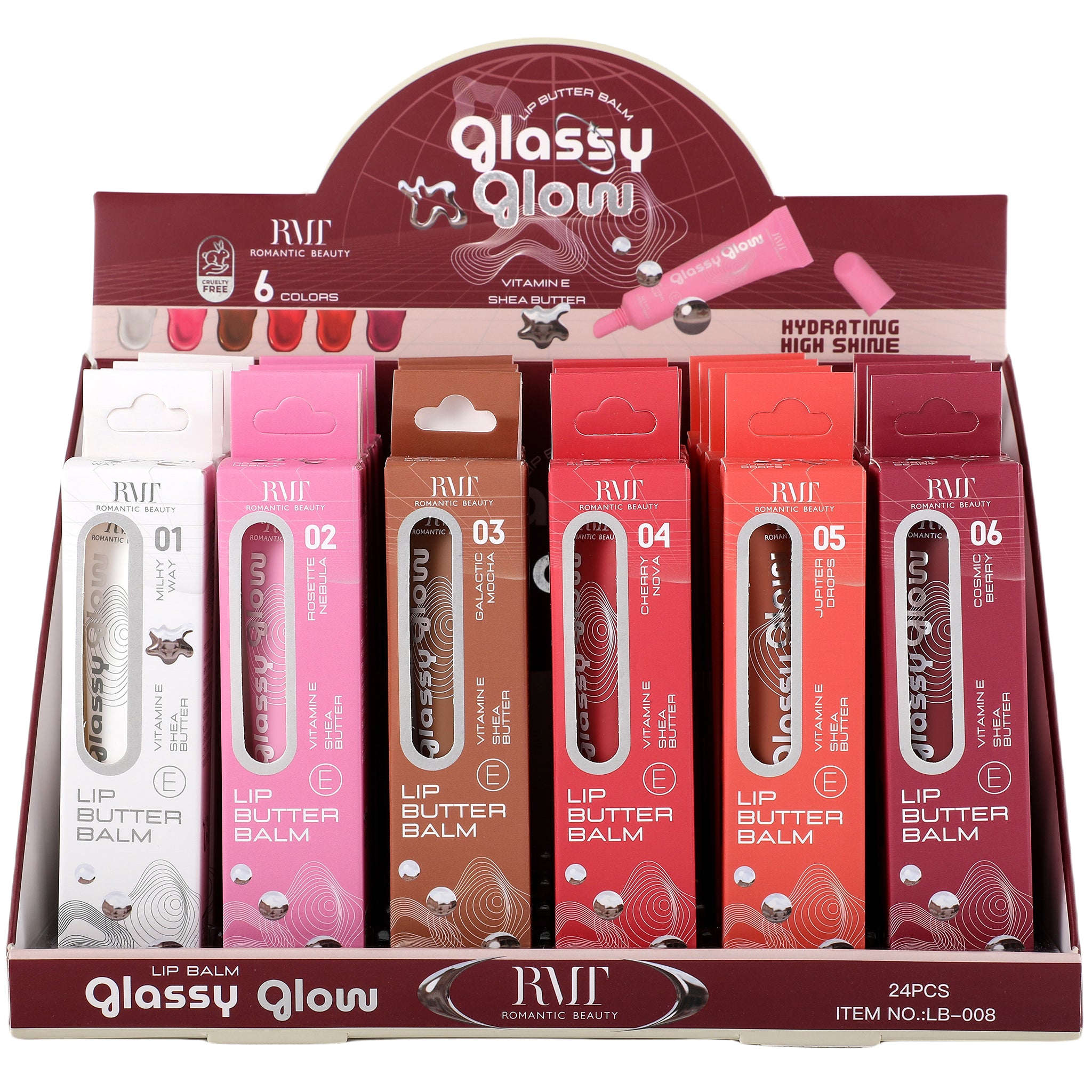 Glassy Glow Lip Butter Balm - Romantic Beauty | Wholesale Makeup