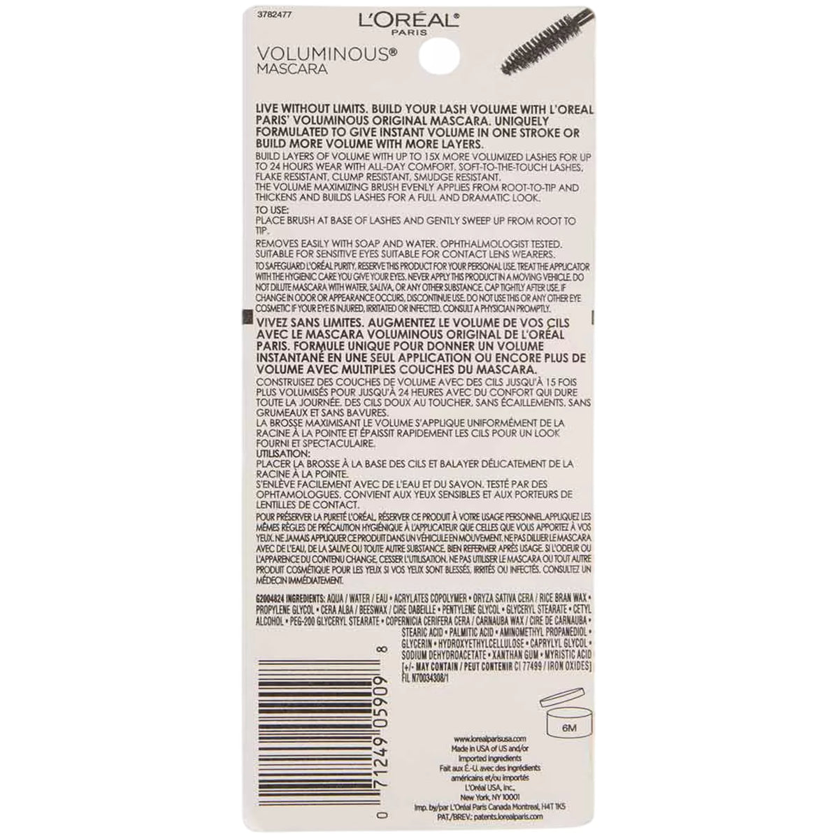 Voluminous Original Mascara 310 Black Loreal | Wholesale Makeup