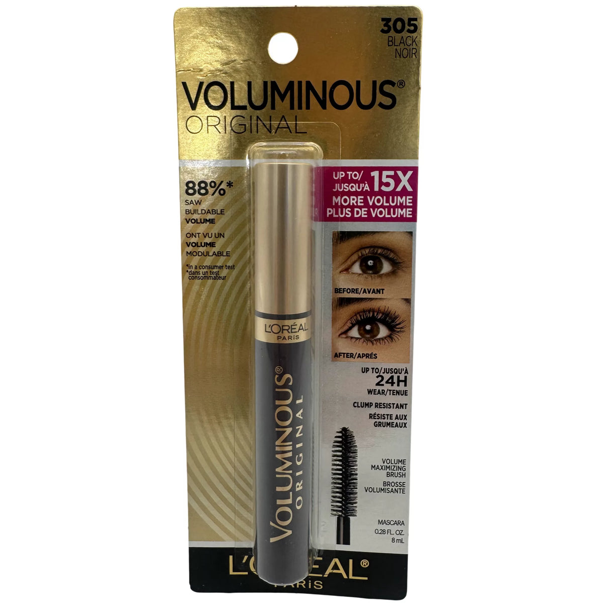 Voluminous Washable Mascara 305 Black Loreal | Wholesale Makeup