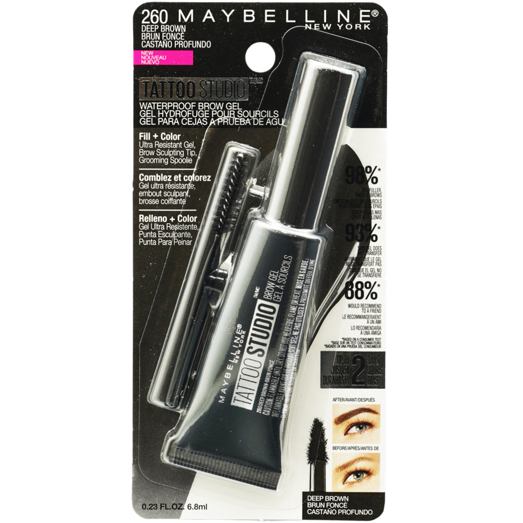 Tattoo Studio Waterproof Eyebrow Gel Maybelline | Wholesale Makeup