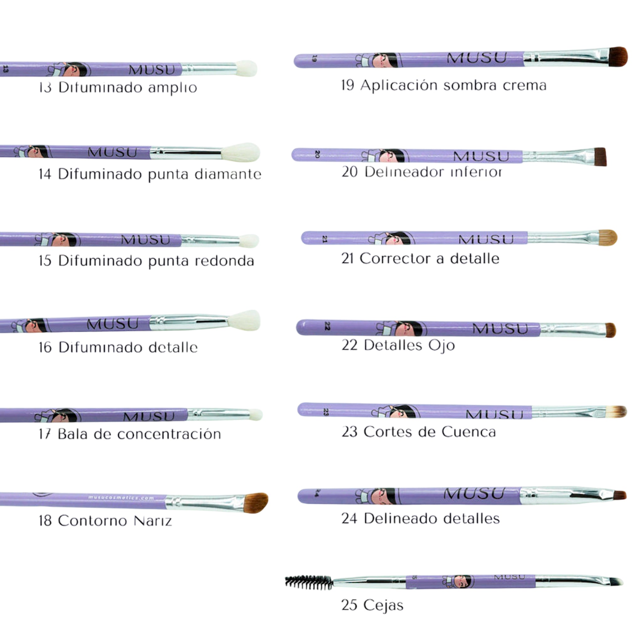 Brush Set Echate Una Pinturita - Musu Cosmetics | Wholesale Makeup