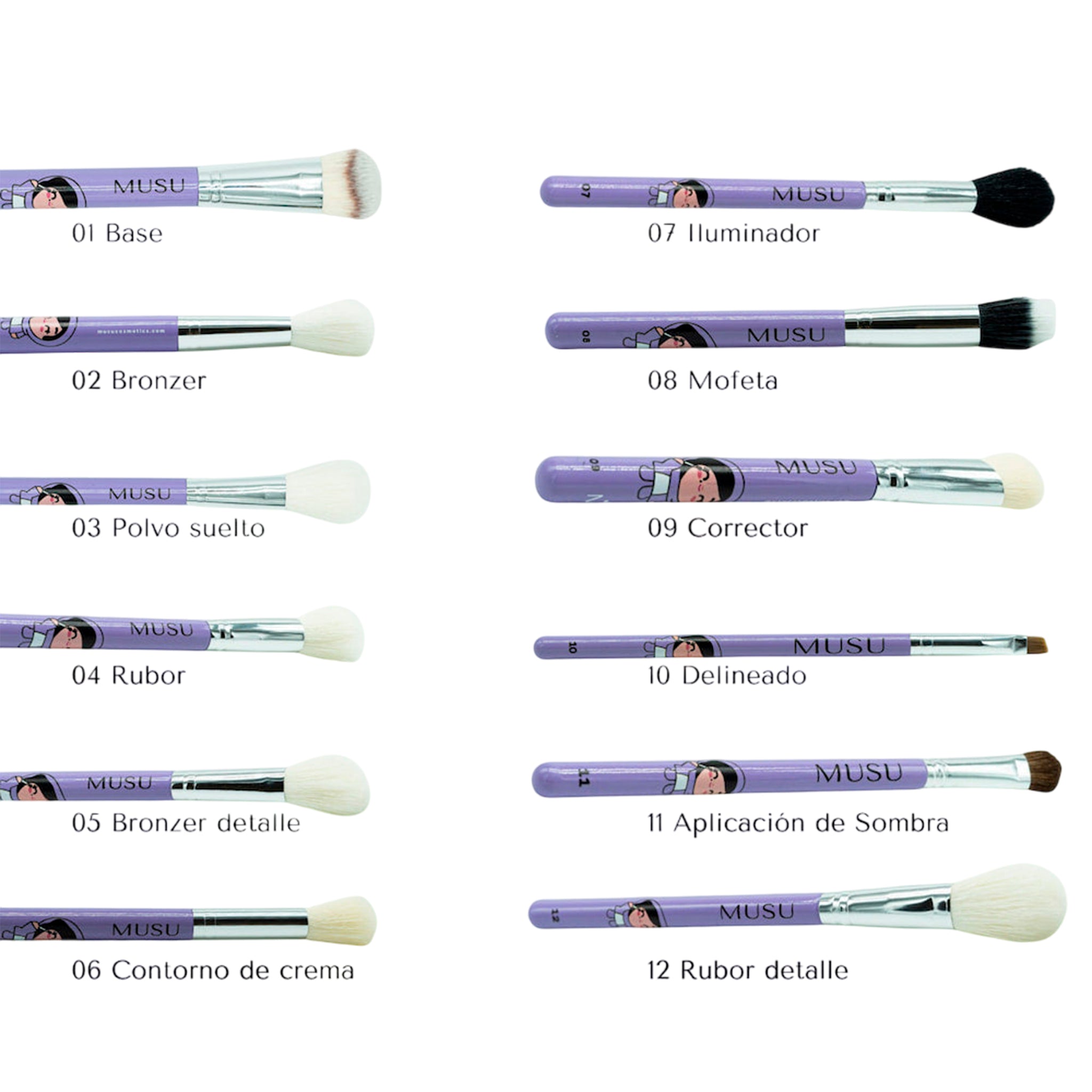 Brush Set Echate Una Pinturita - Musu Cosmetics | Wholesale Makeup