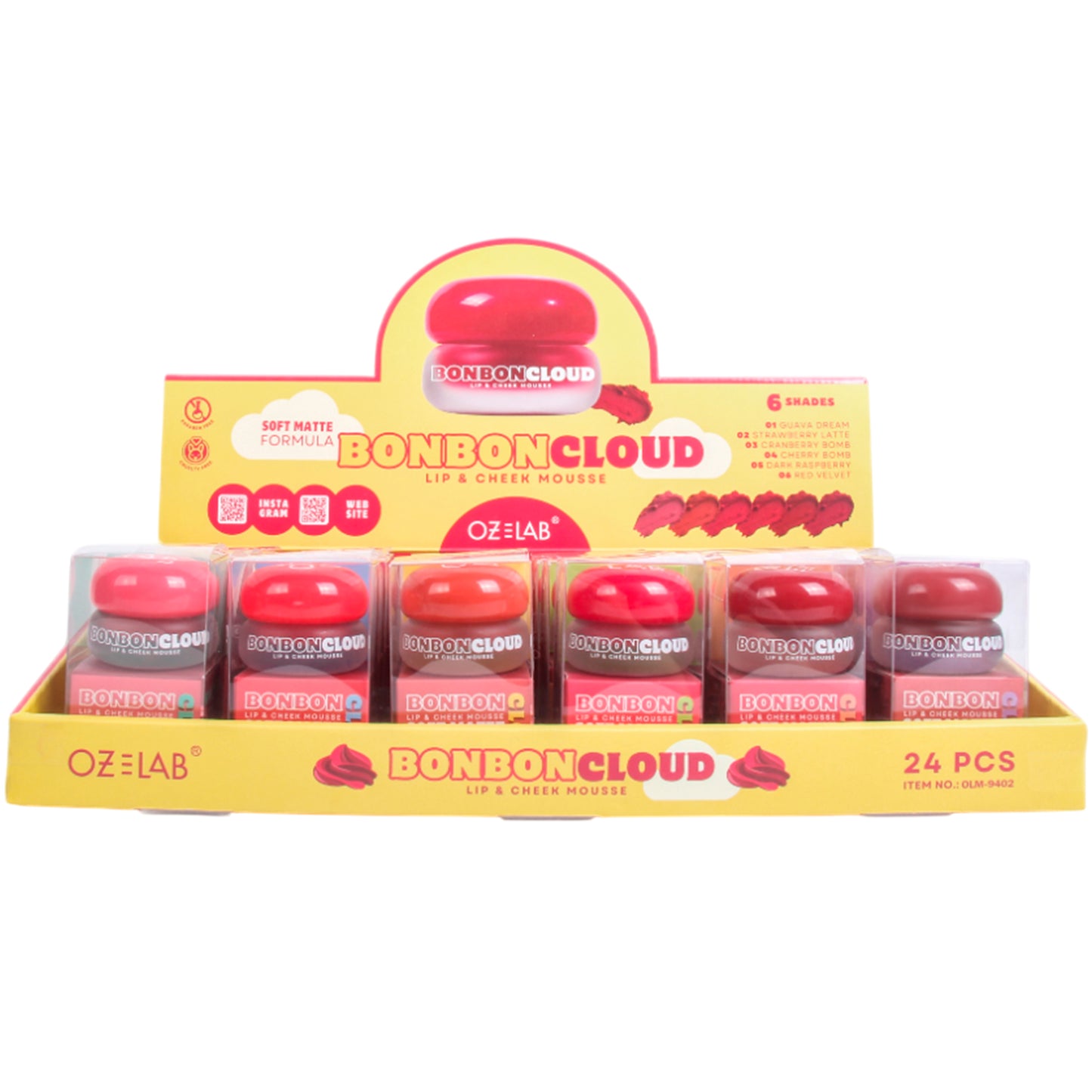 Bonbon Cloud Soft-Matte Lip Cheek Mousse | Wholesale Makeup