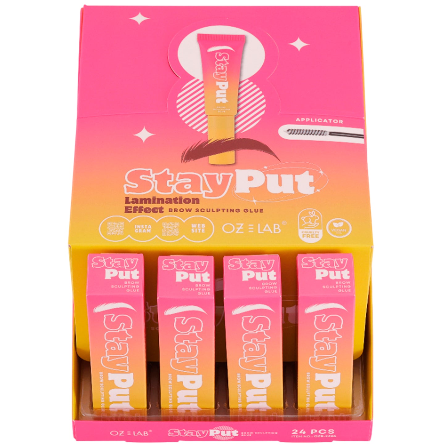 Oz Lab Stay Put Brow Sculpting Glue | Wholesale Makeup