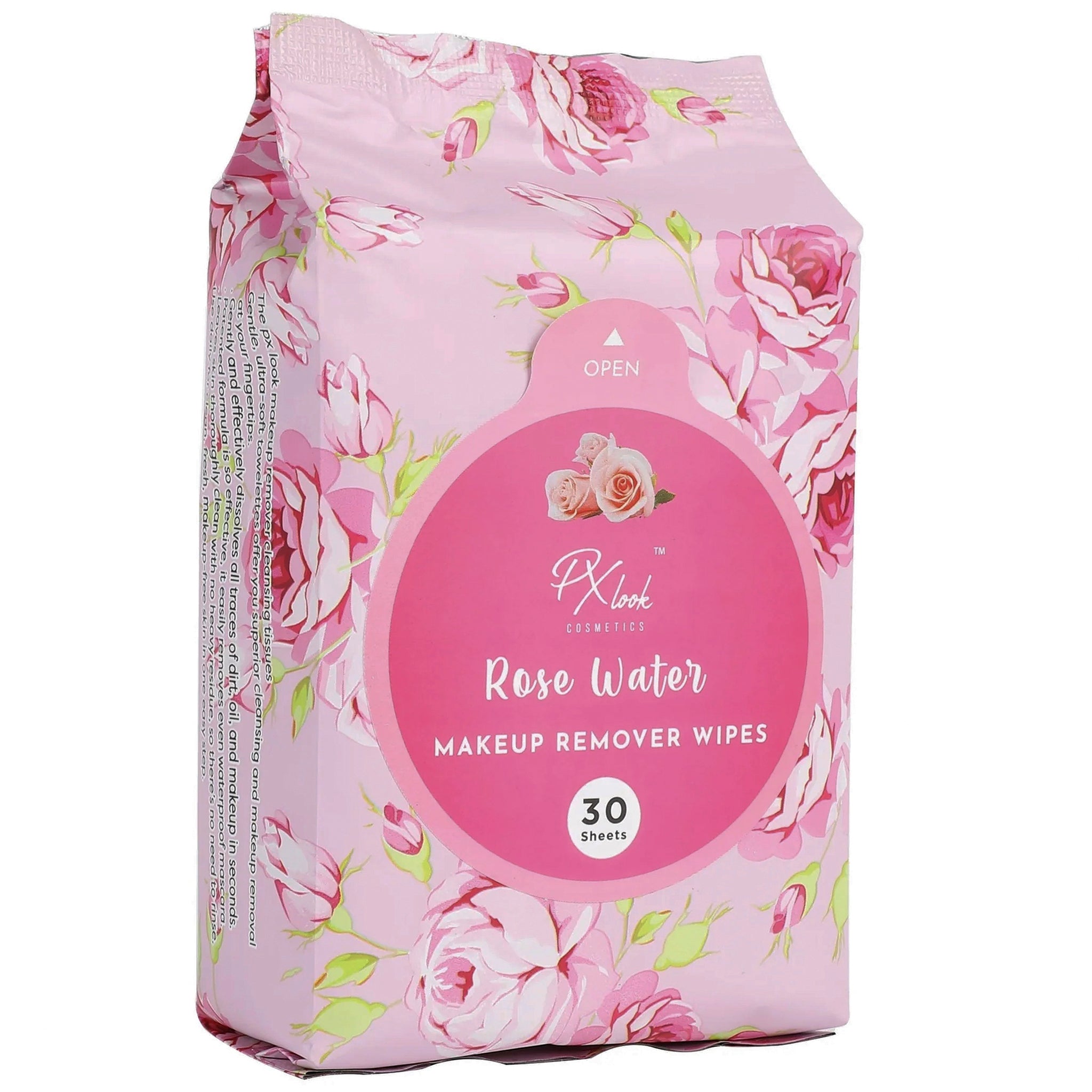 Makeup Remover Wipes Rose Water - Px Look | Wholesale Makeup