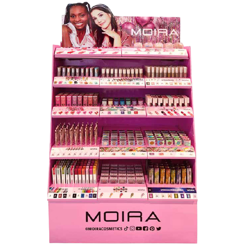 Moira Beauty 5 Tier Cardboard Floor | Wholesale Makeup