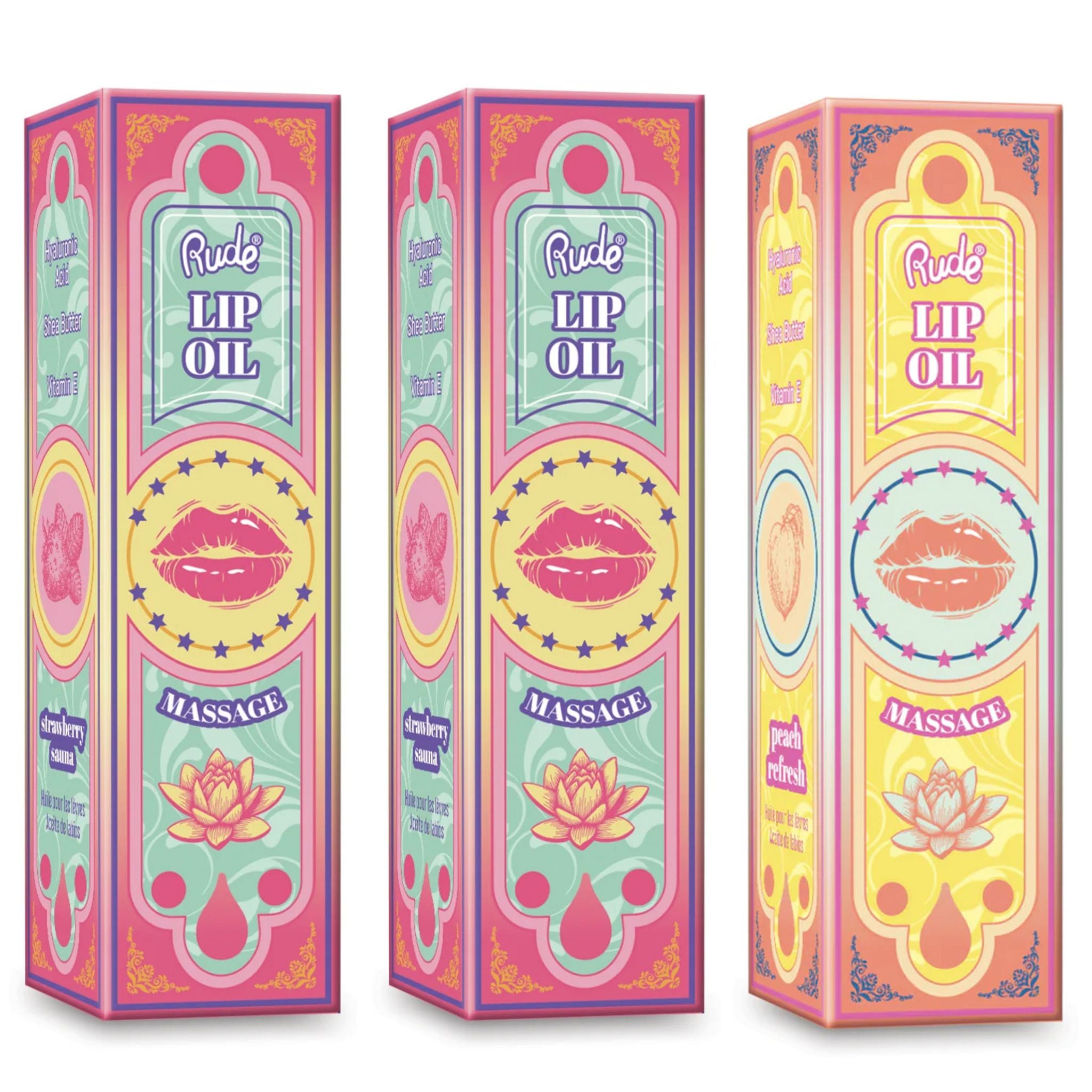Lip Oil Massage Assorted - Rude Cosmetics | Wholesale Makeup