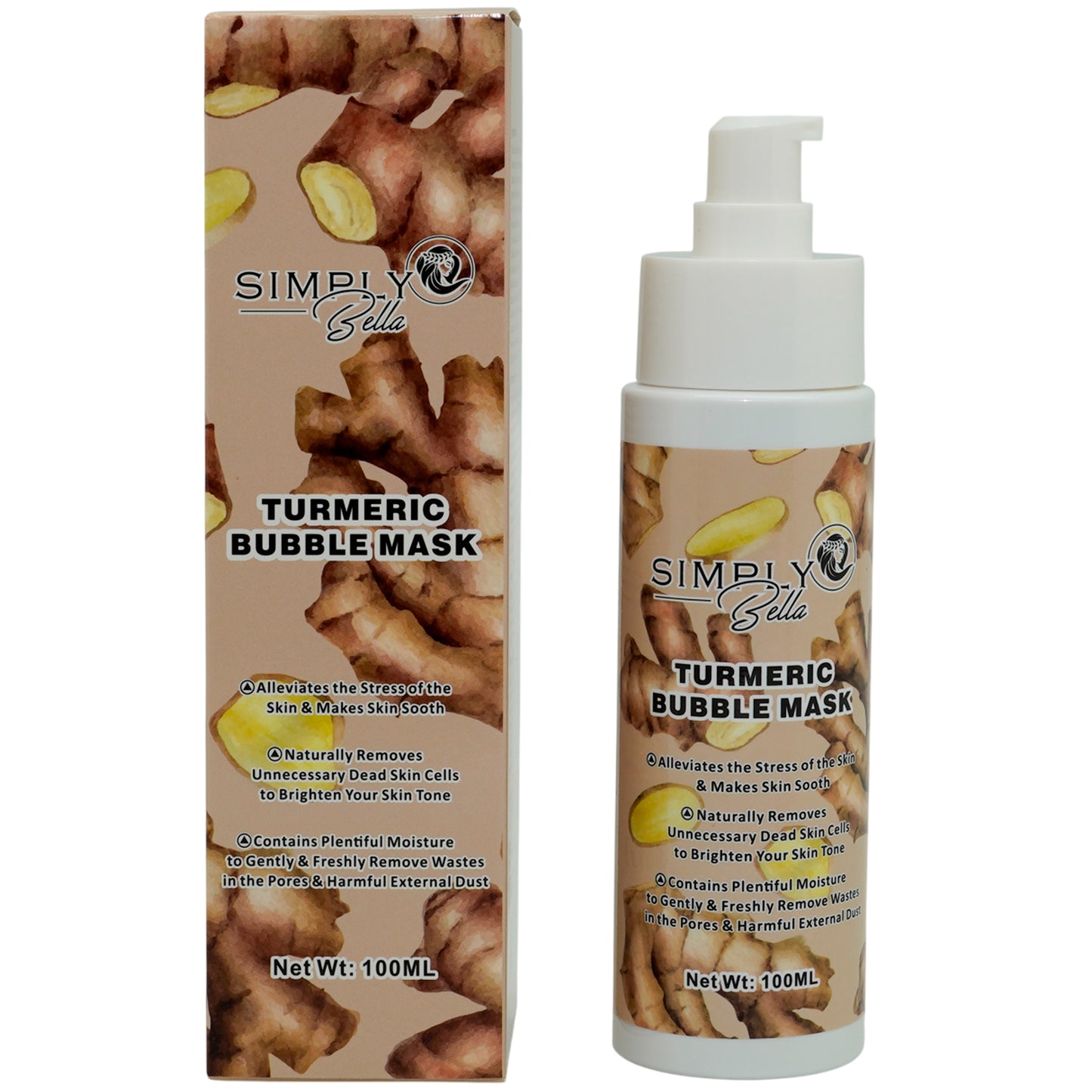 Turmeric Bubble Mask - Simply Bella | Wholesale Makeup