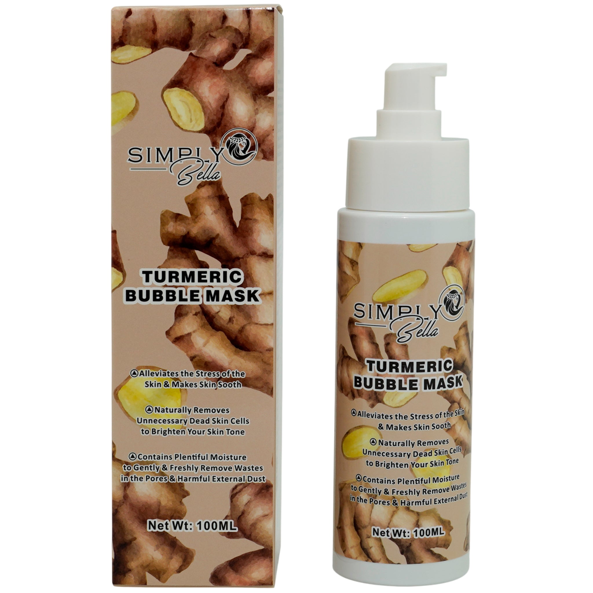 Turmeric Bubble Mask - Simply Bella | Wholesale Makeup