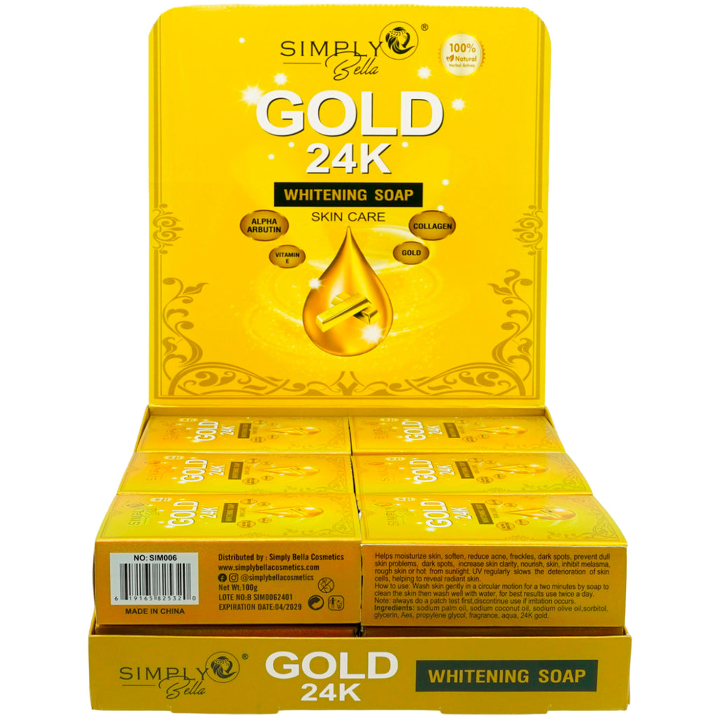 Gold 24K Whitening Soap - Simply Bella | Wholesale Makeup