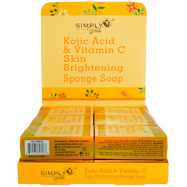 Kojic Acid & Vitamin C Sponge Soap - Simply Bella | Wholesale Makeup