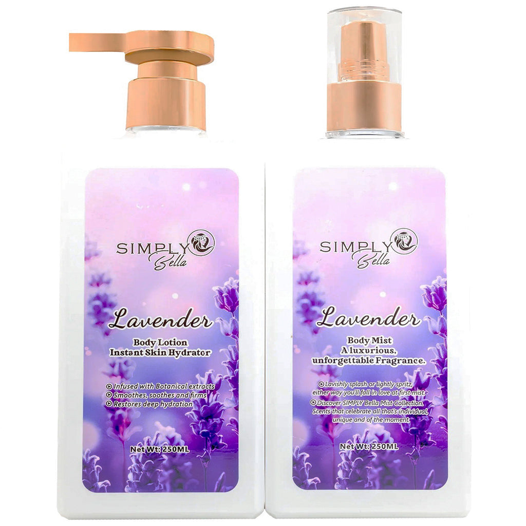 Body Lotion + Body Mist Lavender Simply Bella | Wholesale Makeup