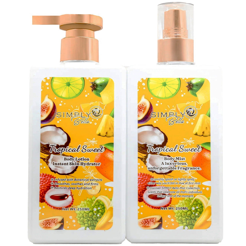 Body Lotion + Body Mist Tropical Sweet Simply Bella | Wholesale Makeup