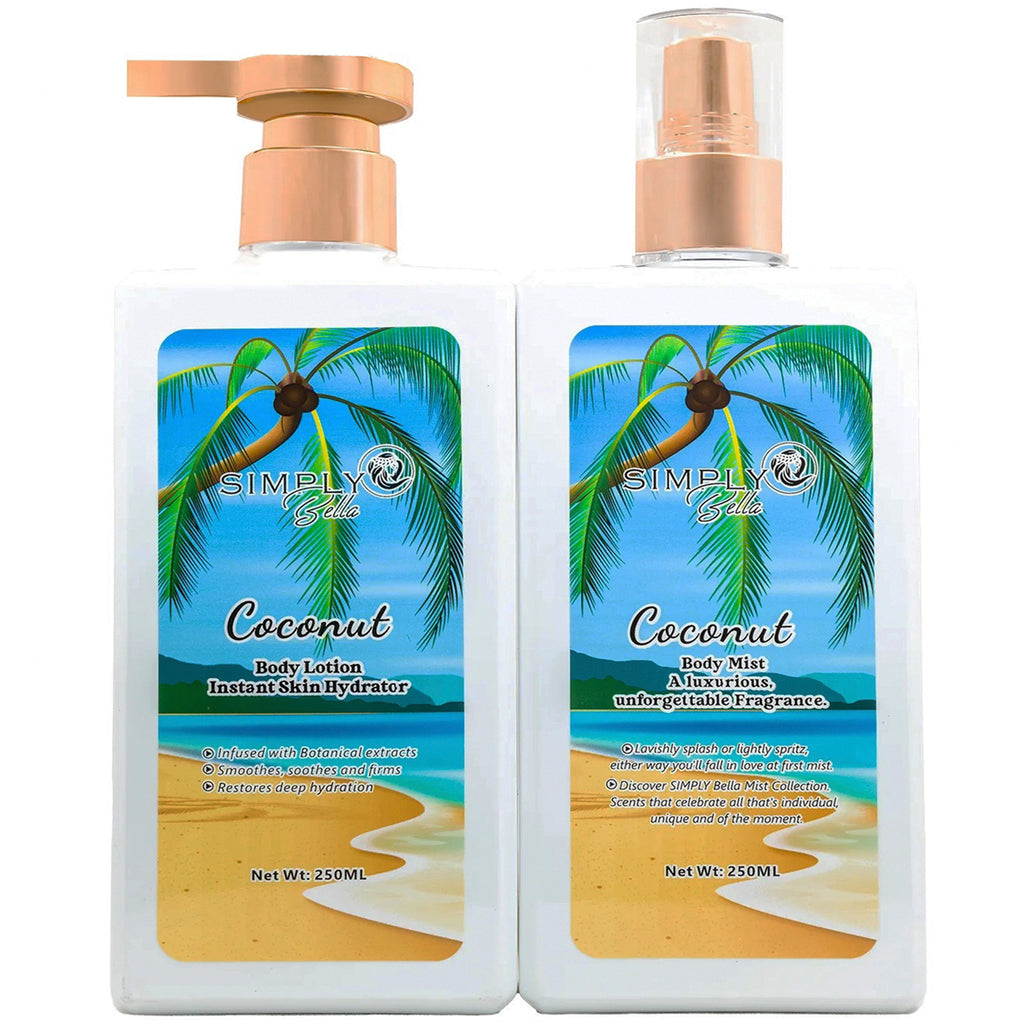 Body Lotion + Body Mist Coconut Simply Bella | Wholesale Makeup