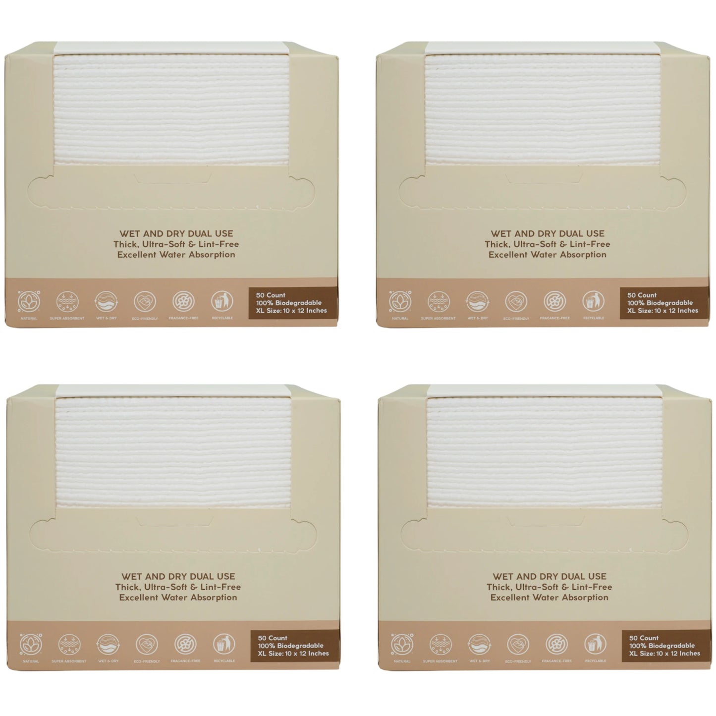 Totemica Clean Face Towel - Wholesale 4 Boxes (TBR25S1)