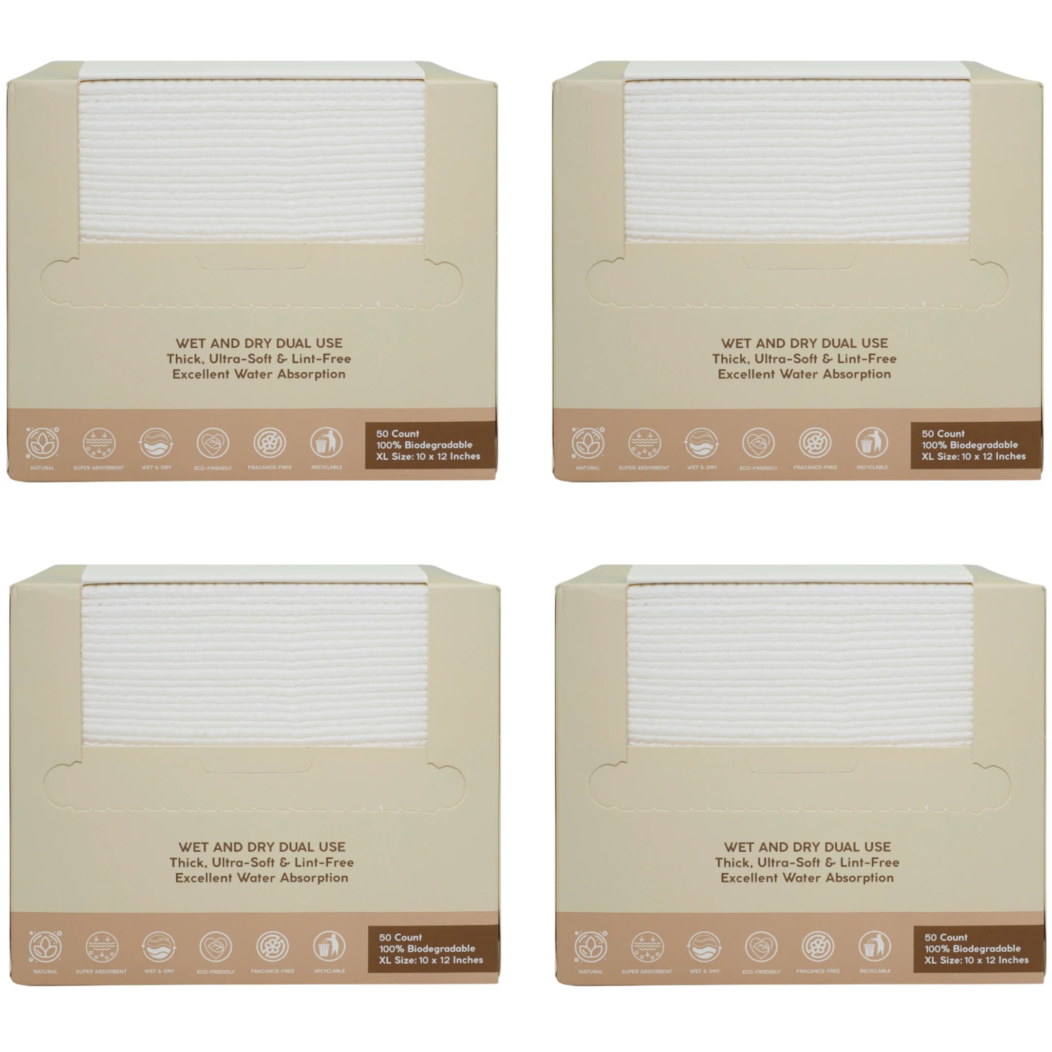 Totemica Clean Face Towel - Wholesale 4 Boxes (TBR25S1)