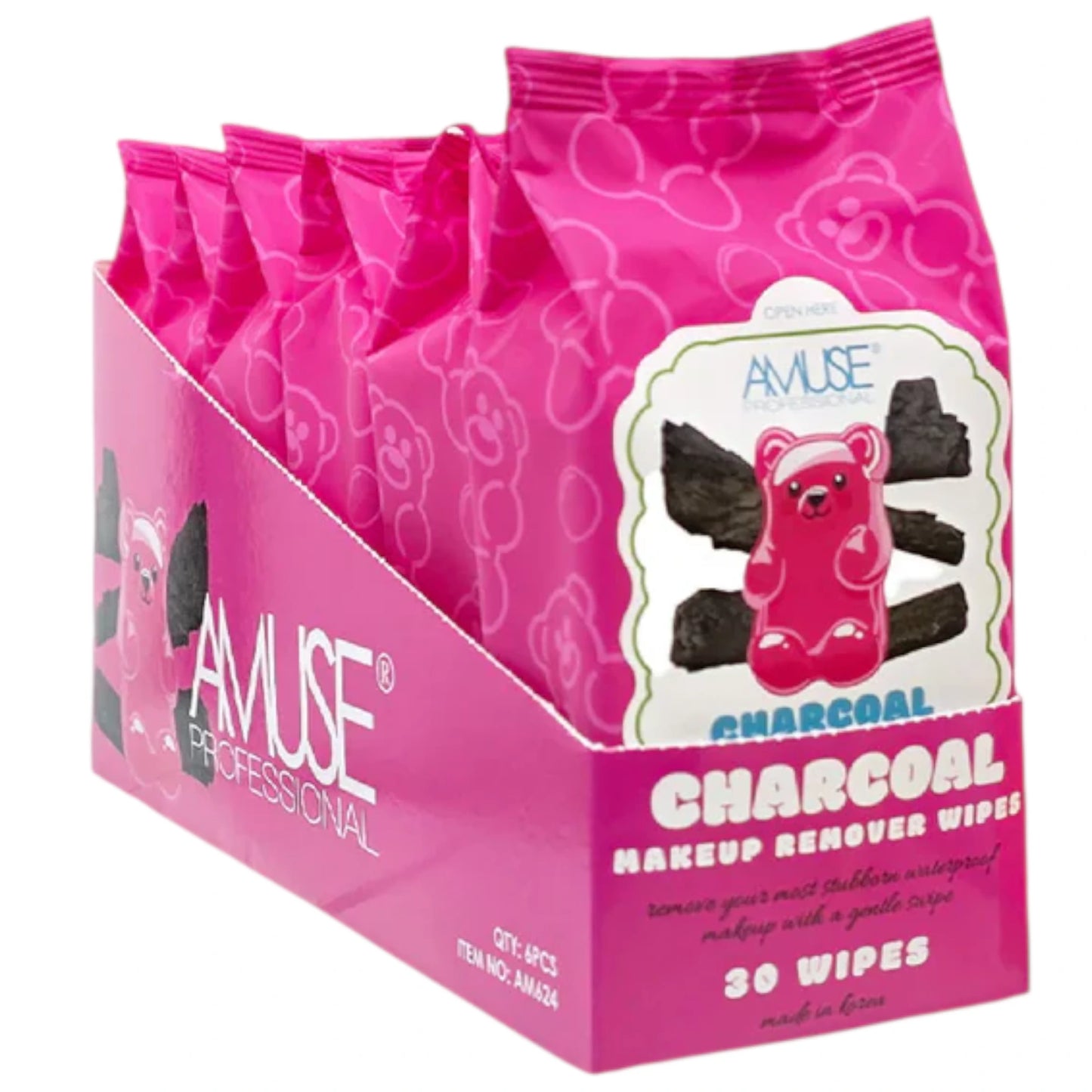 Makeup Remover Wipes Charcoal Amuse | Wholesale Makeup
