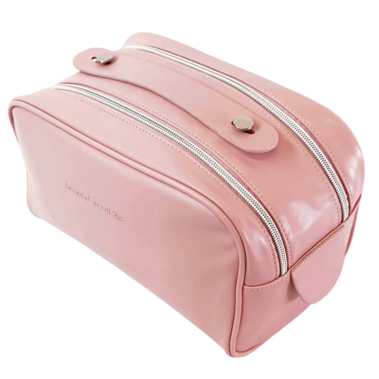 Big Cosmetic Bag Double Zipper Pink Beauty Creations | Wholesale Makeup