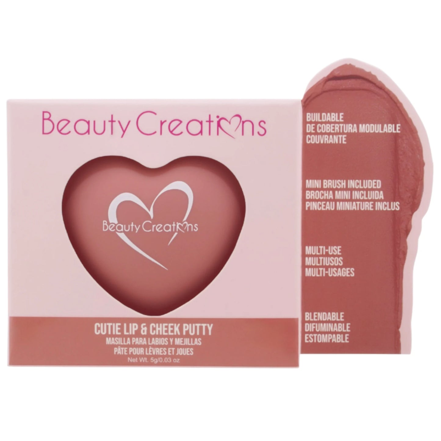 Cutie Lip & Cheek Putty Dusty Pink Beauty Creations | Wholesale Makeup
