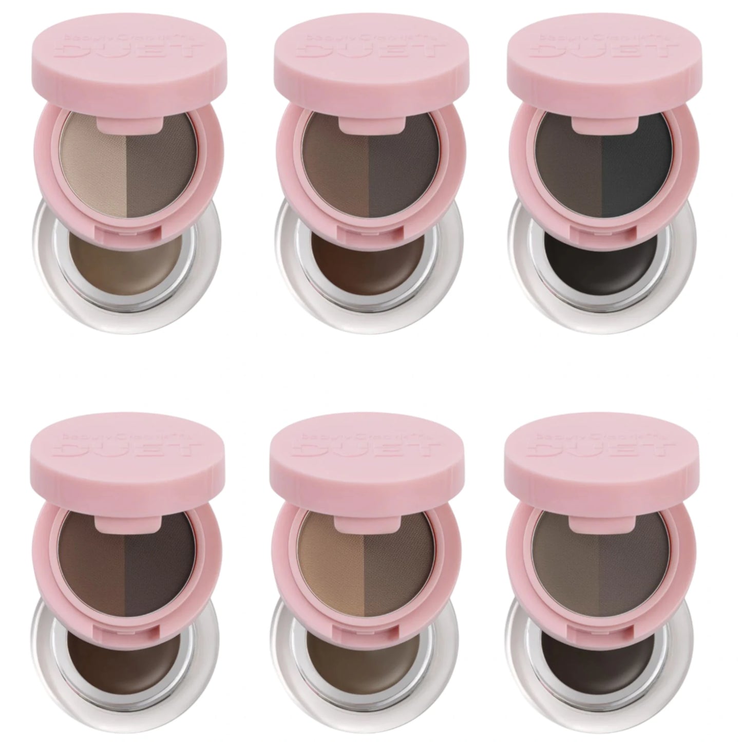 Beauty Creations Duet Brow Powder + Pomade Gel Tint + Brow Pencil - Wholesale 72 Units + 12 Tester (DUET-PODPT)