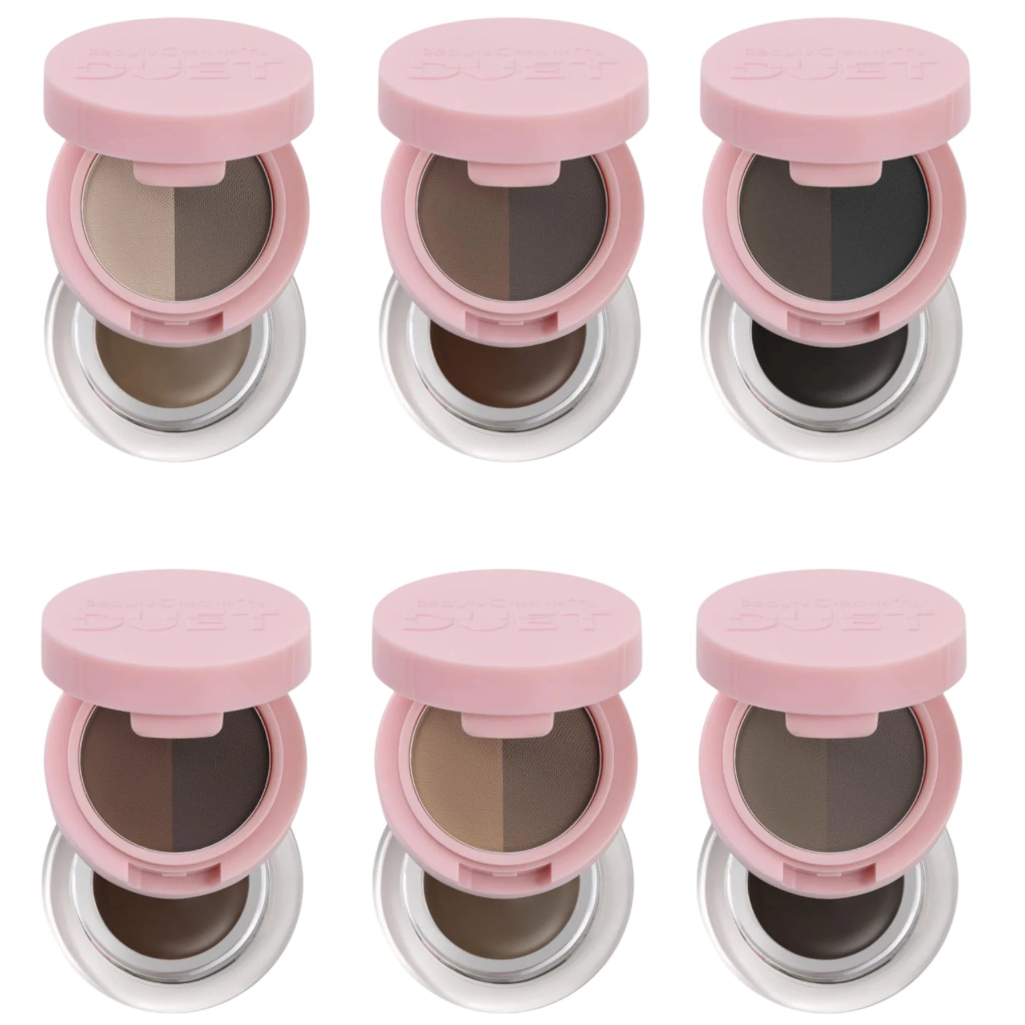 Beauty Creations Duet Brow Powder + Pomade Gel Tint + Brow Pencil - Wholesale 72 Units + 12 Tester (DUET-PODPT)