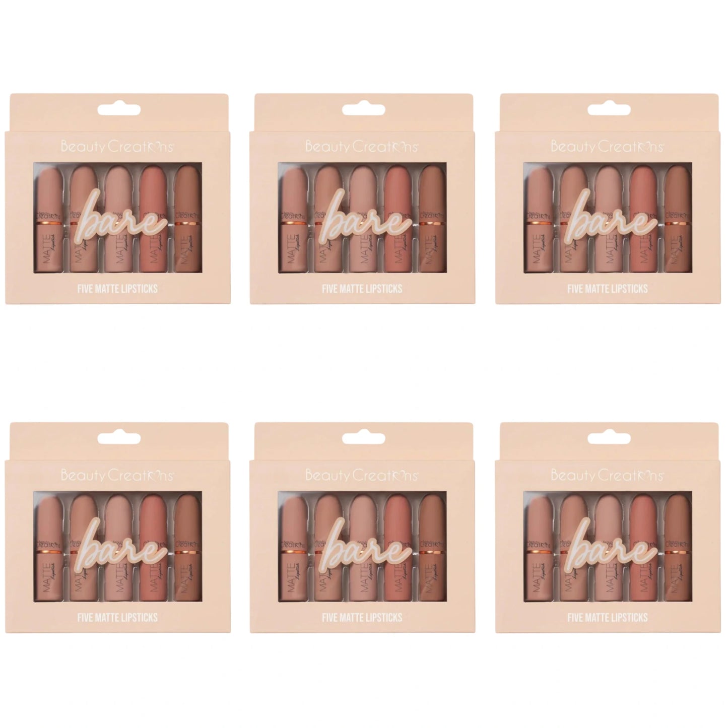 Five Matte Lipstick Bare - Beauty Creations | Wholesale Makeup