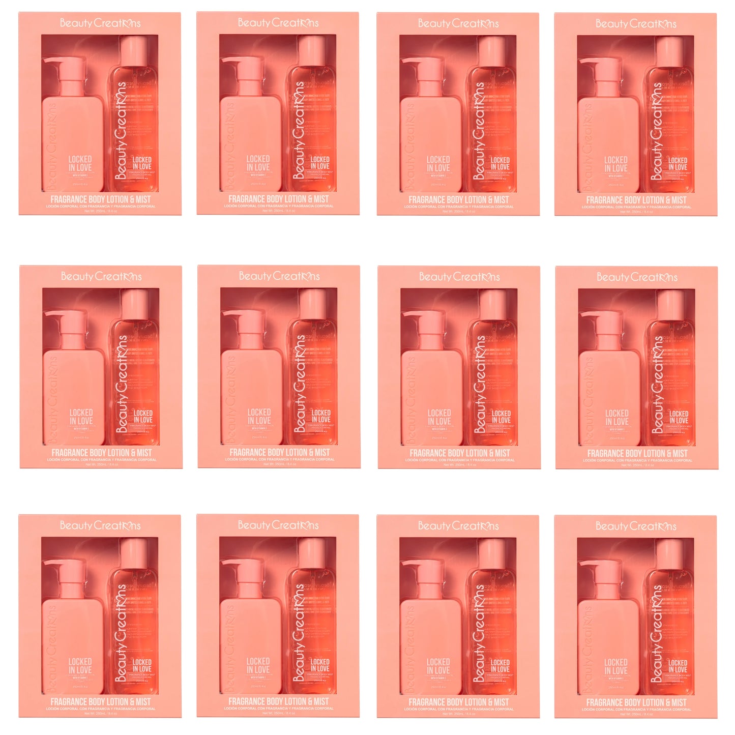 Beauty Creations Fragance Body Lotion & Mist Locked In Love - Wholesale 12 Sets (BLBSSET-04)