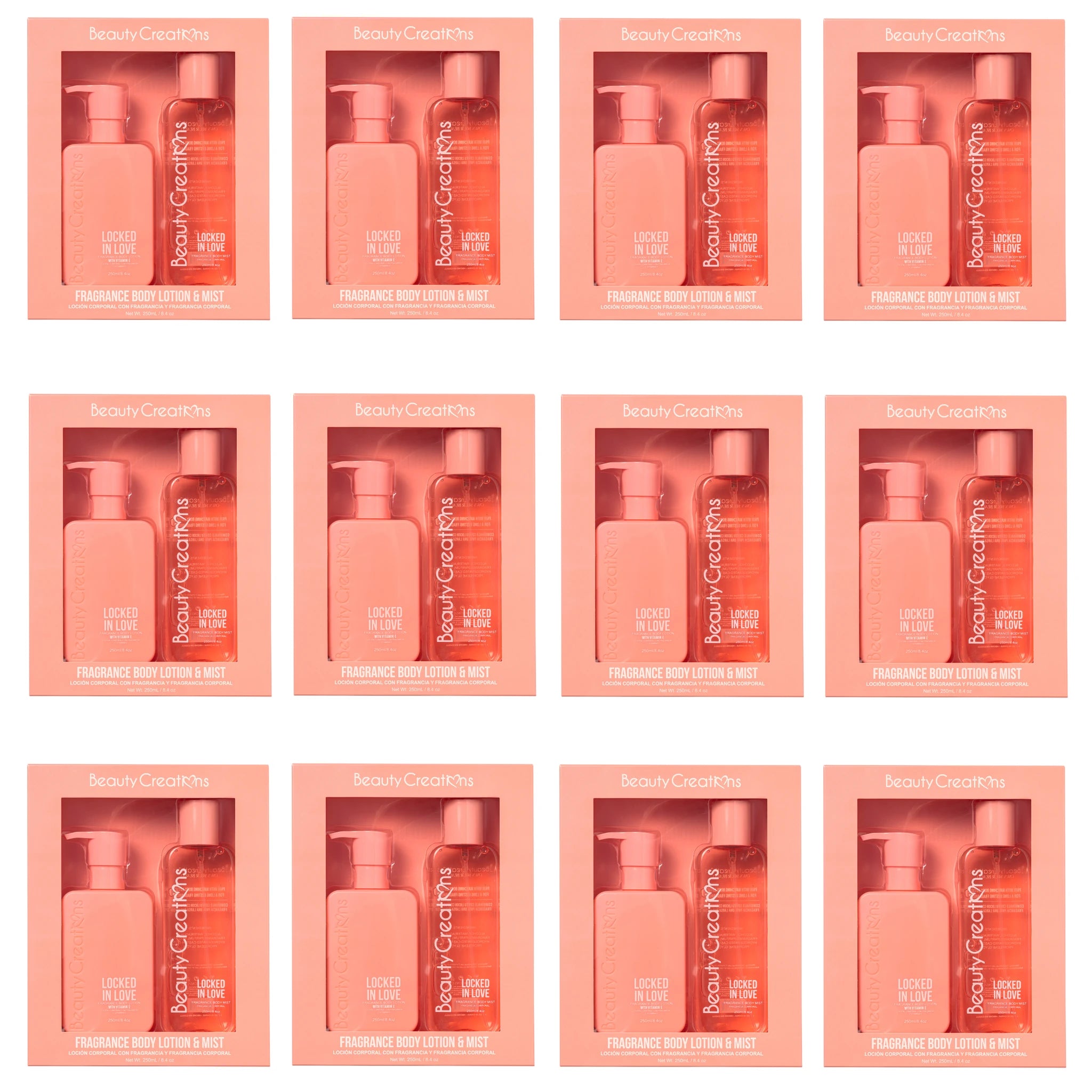 Beauty Creations Fragance Body Lotion & Mist Locked In Love - Wholesale 12 Sets (BLBSSET-04)