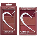 Plum Afair Blush & Highlight Trio Beauty Creations | Wholesale Makeup
