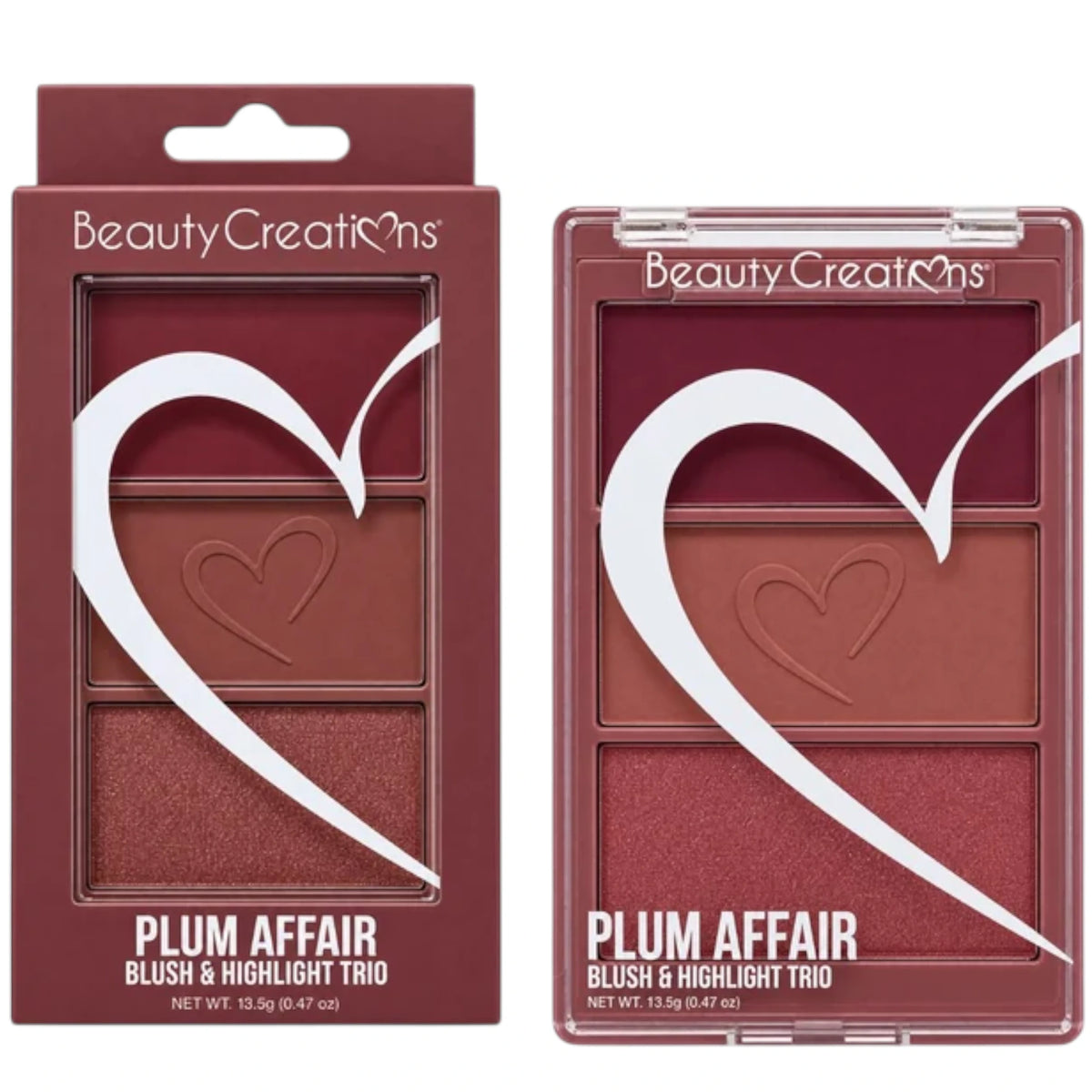 Plum Afair Blush & Highlight Trio Beauty Creations | Wholesale Makeup