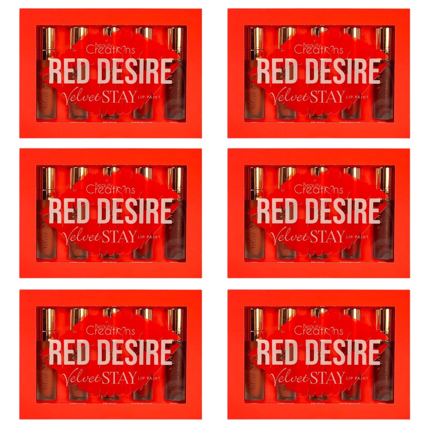Velvet Stay Lip Paint Red Desire Beauty Creations | Wholesale Makeup