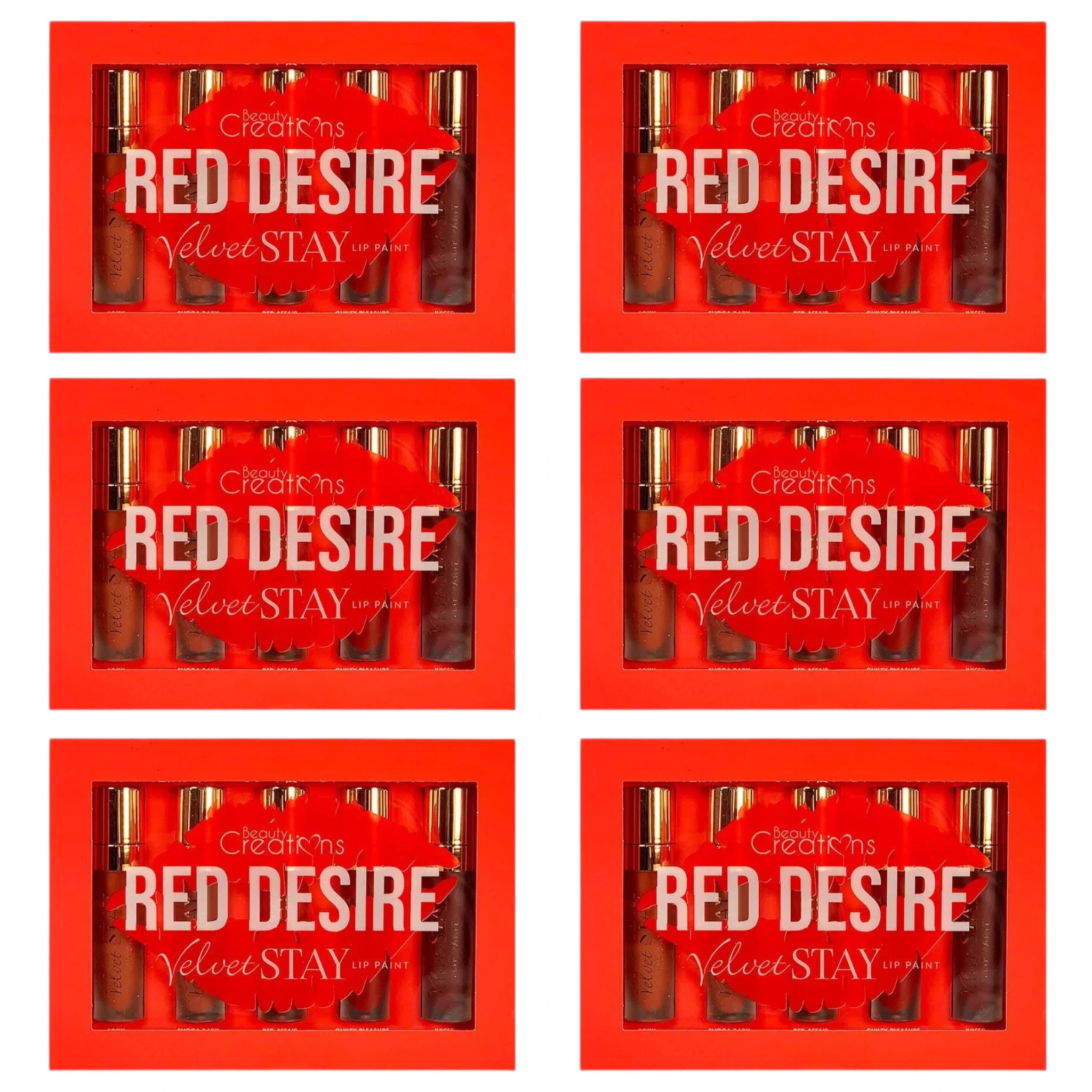 Velvet Stay Lip Paint Red Desire Beauty Creations | Wholesale Makeup
