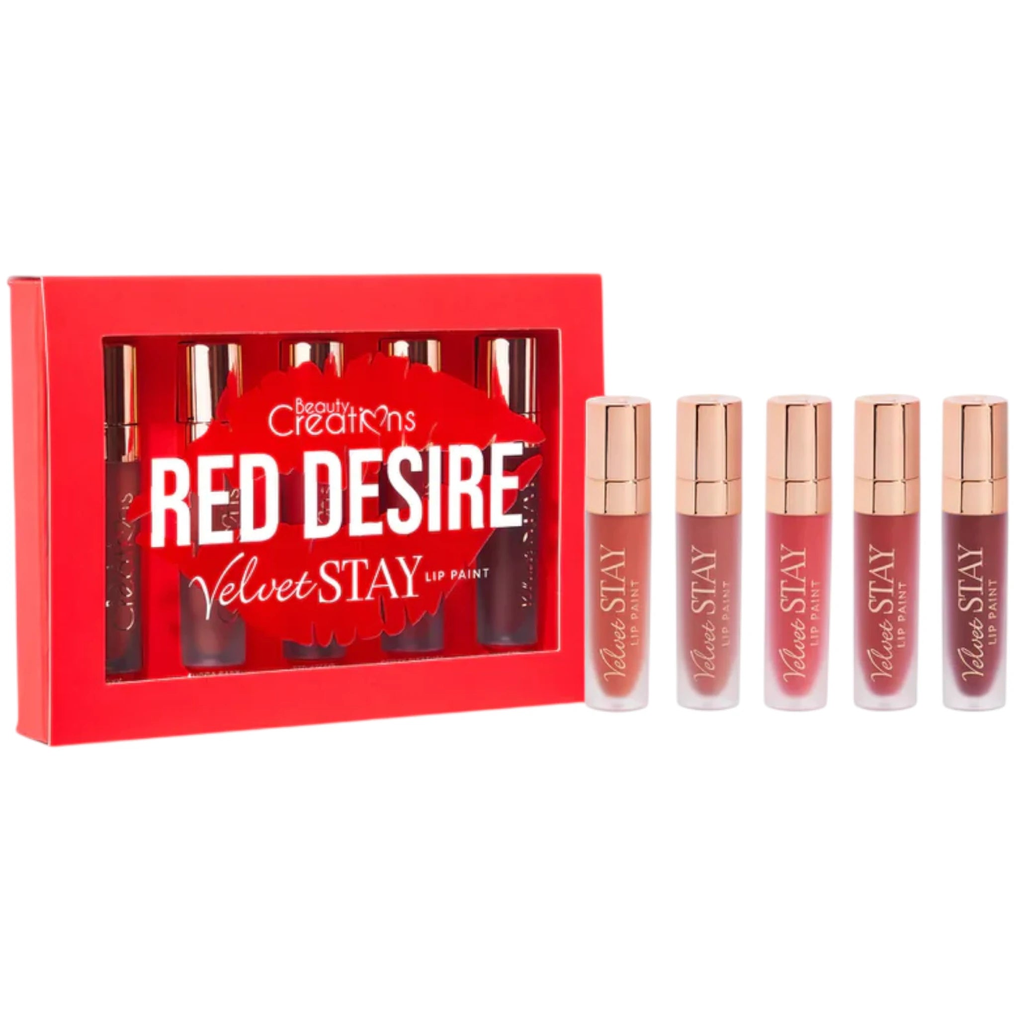 Velvet Stay Lip Paint Red Desire Beauty Creations | Wholesale Makeup