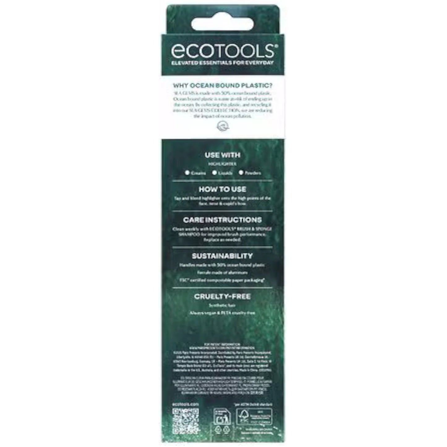 Sea Gems Curved Highlighter Brush Ecotools | Wholesale Makeup